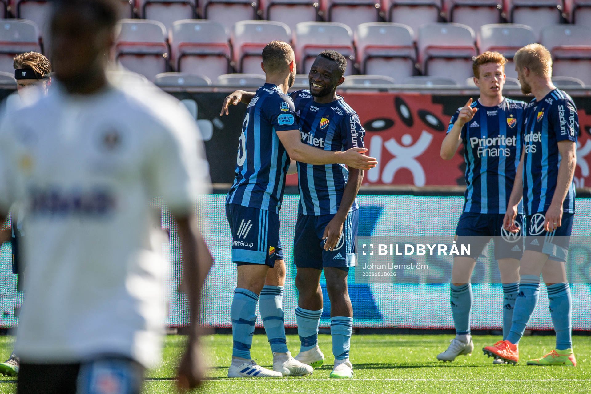 Djurgårdens Emmanuel Banda jublar