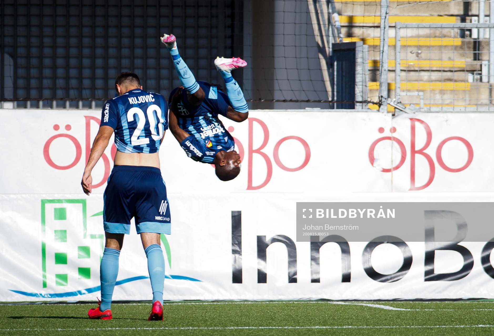Djurgårdens Edward Chilufya gör 0-3 och jublar