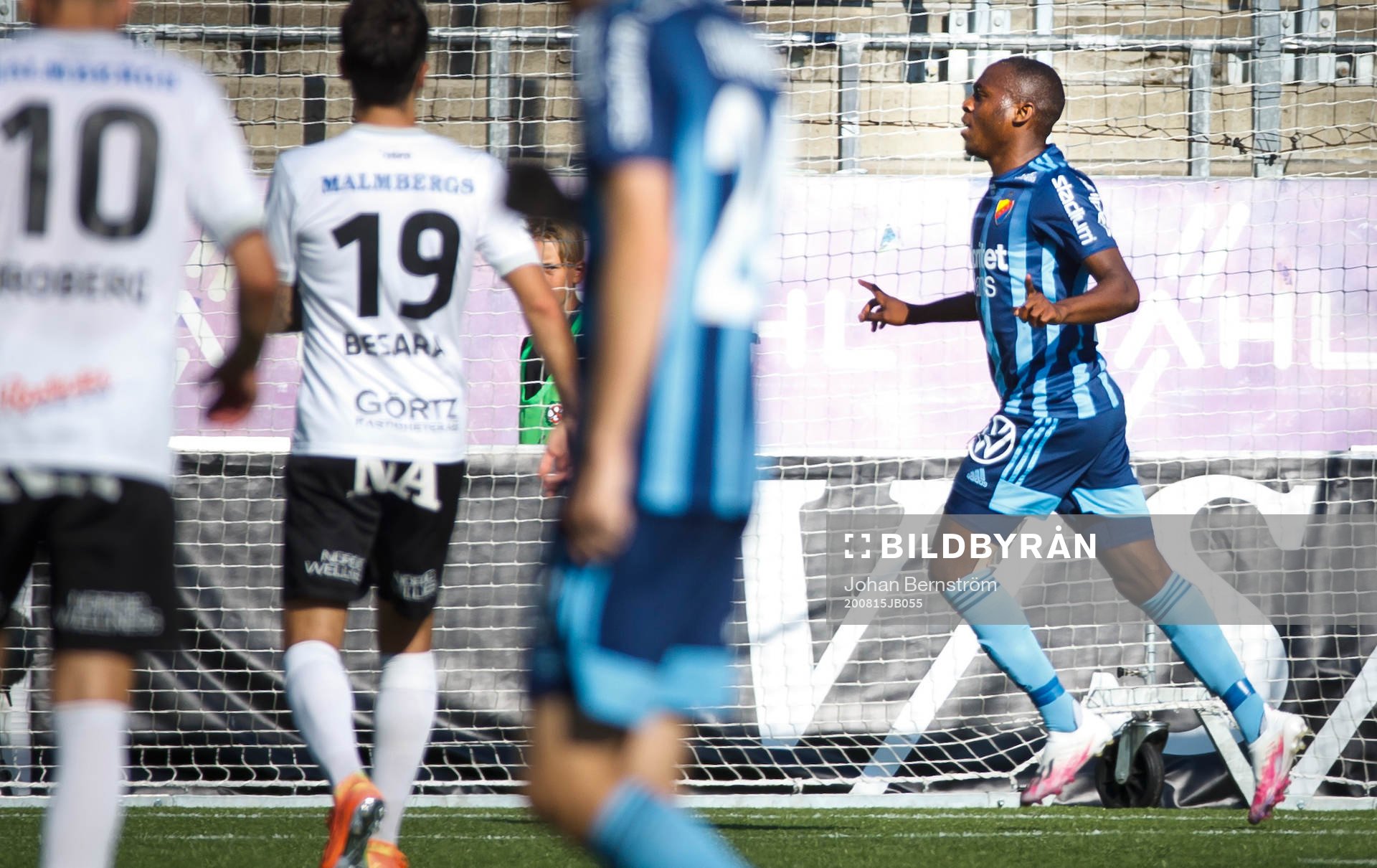 Djurgårdens Edward Chilufya gör 0-3 och jublar