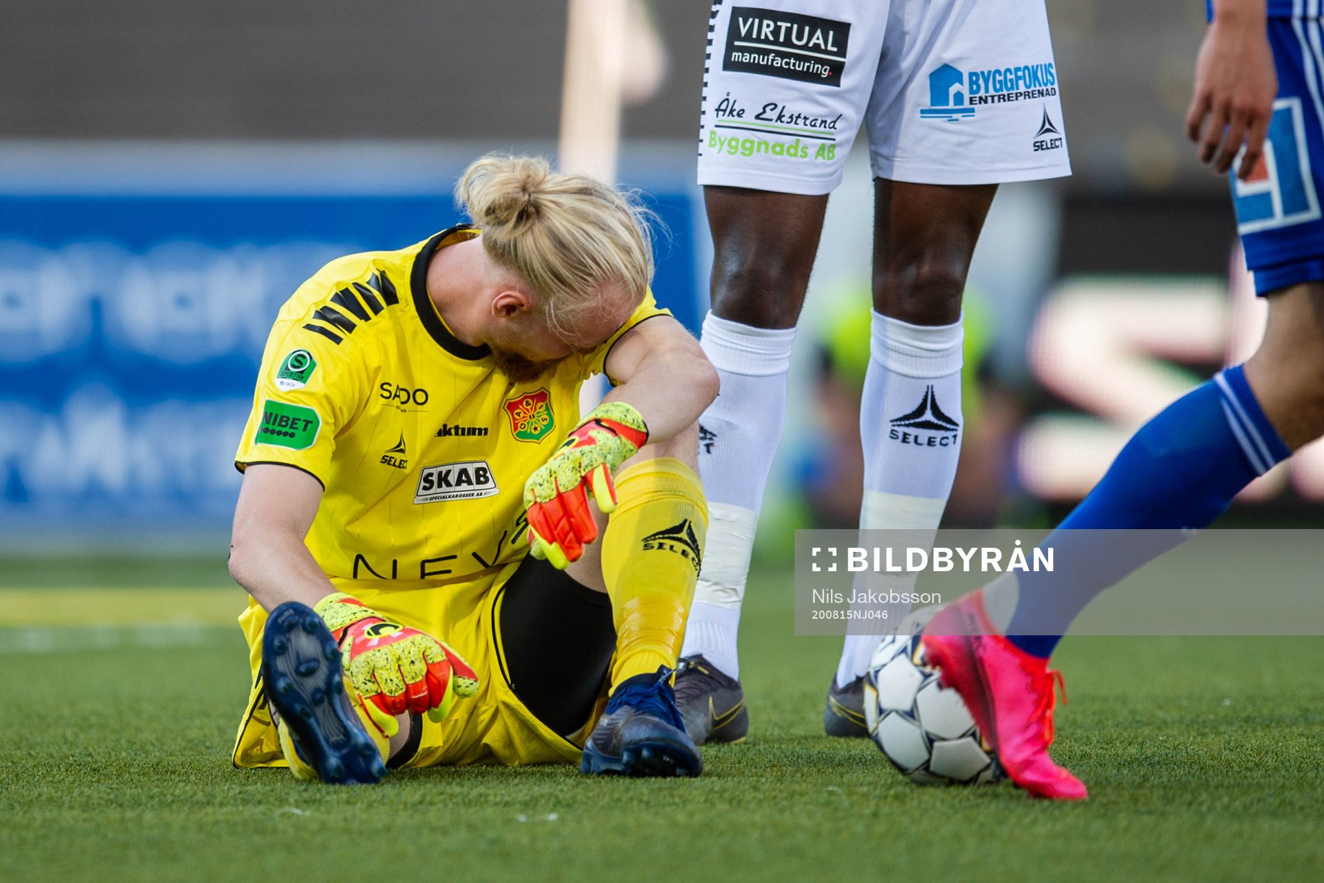 GAIS målvakt Mathias Karlsson deppar