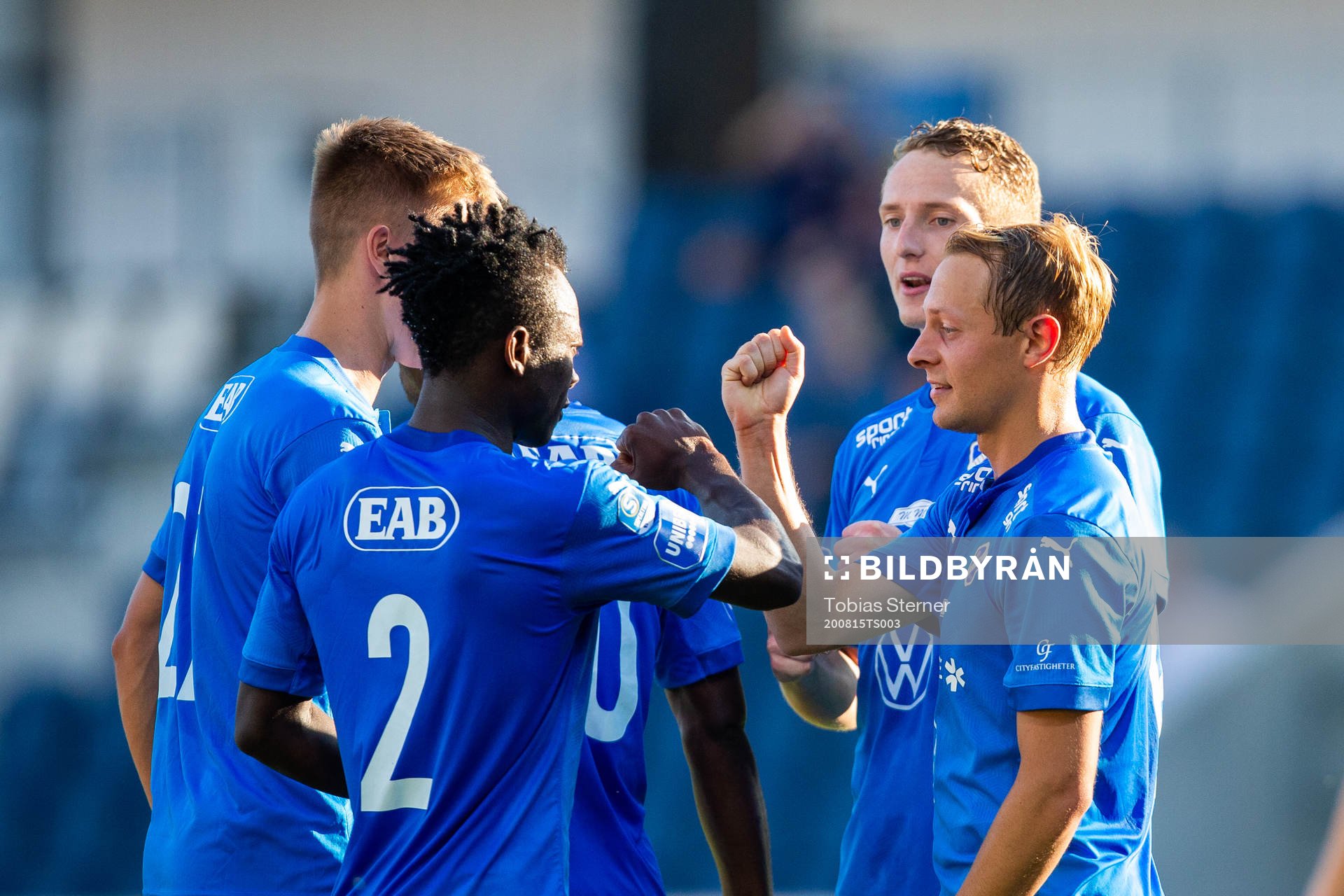 Halmstads Joel Allansson jublar efter 0-1 under fotbollsmatchen i Superettan  mellan Dalkurd och Halmstad den 15 augusti 2020 i Uppsala.