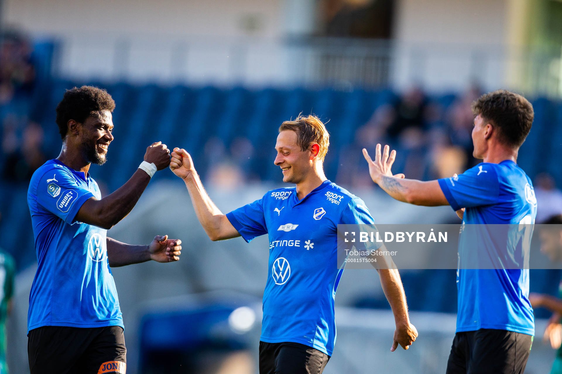 Halmstads Joel Allansson jublar efter 0-1 under fotbollsmatchen i Superettan  mellan Dalkurd och Halmstad den 15 augusti 2020 i Uppsala.