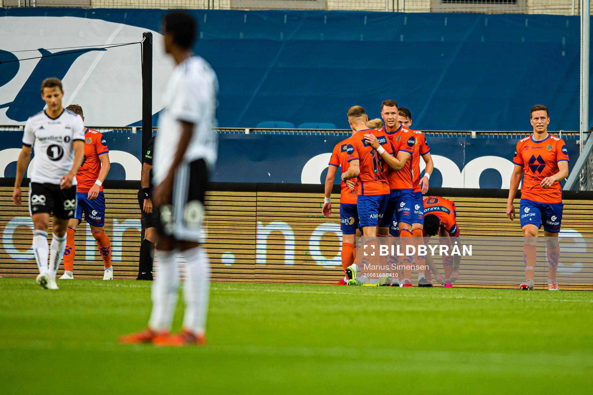 Holmbert Aron Briem Fridjonsson of Aalesund celebrates