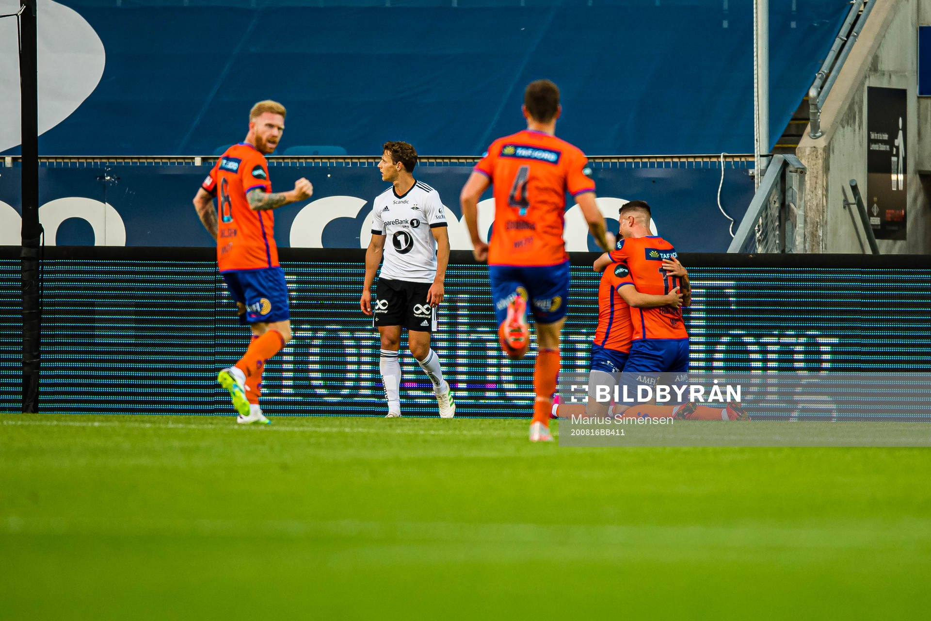 Holmbert Aron Briem Fridjonsson of Aalesund celebrates