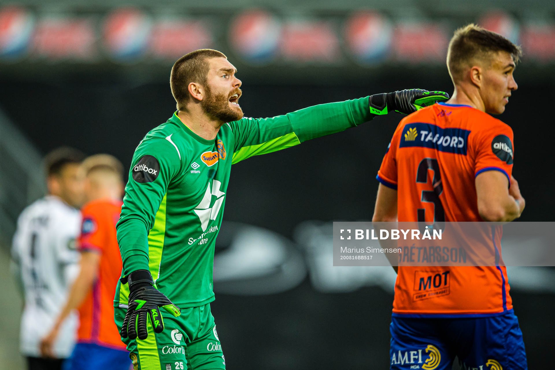 Gudmund Broks Kongshavn of Aalesund during the Eliteserien match between Rosenborg and Aalesund on August 16, 2020 in Trondheim.