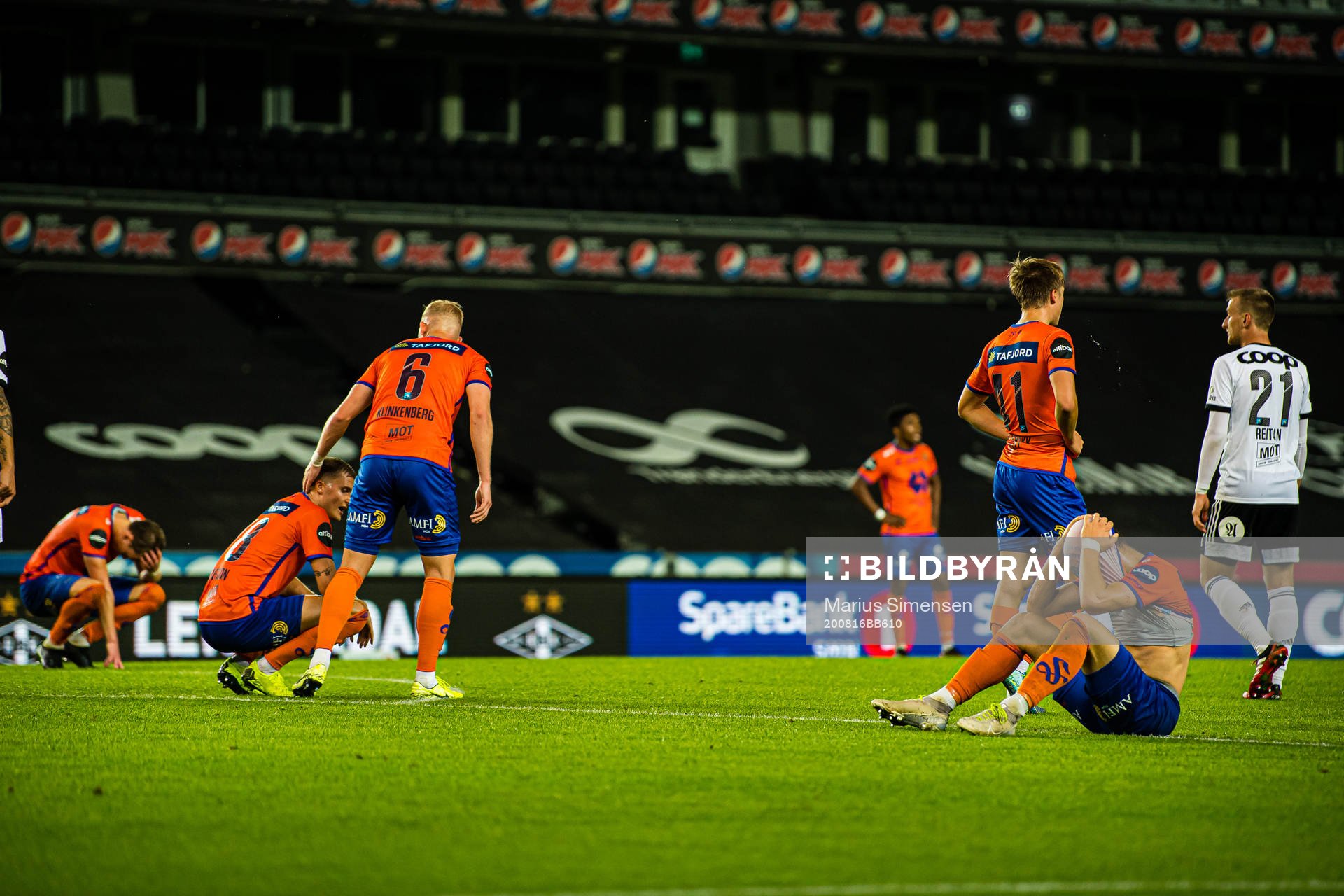 Sigurd Hauso Haugen of Aalesund looks dejected