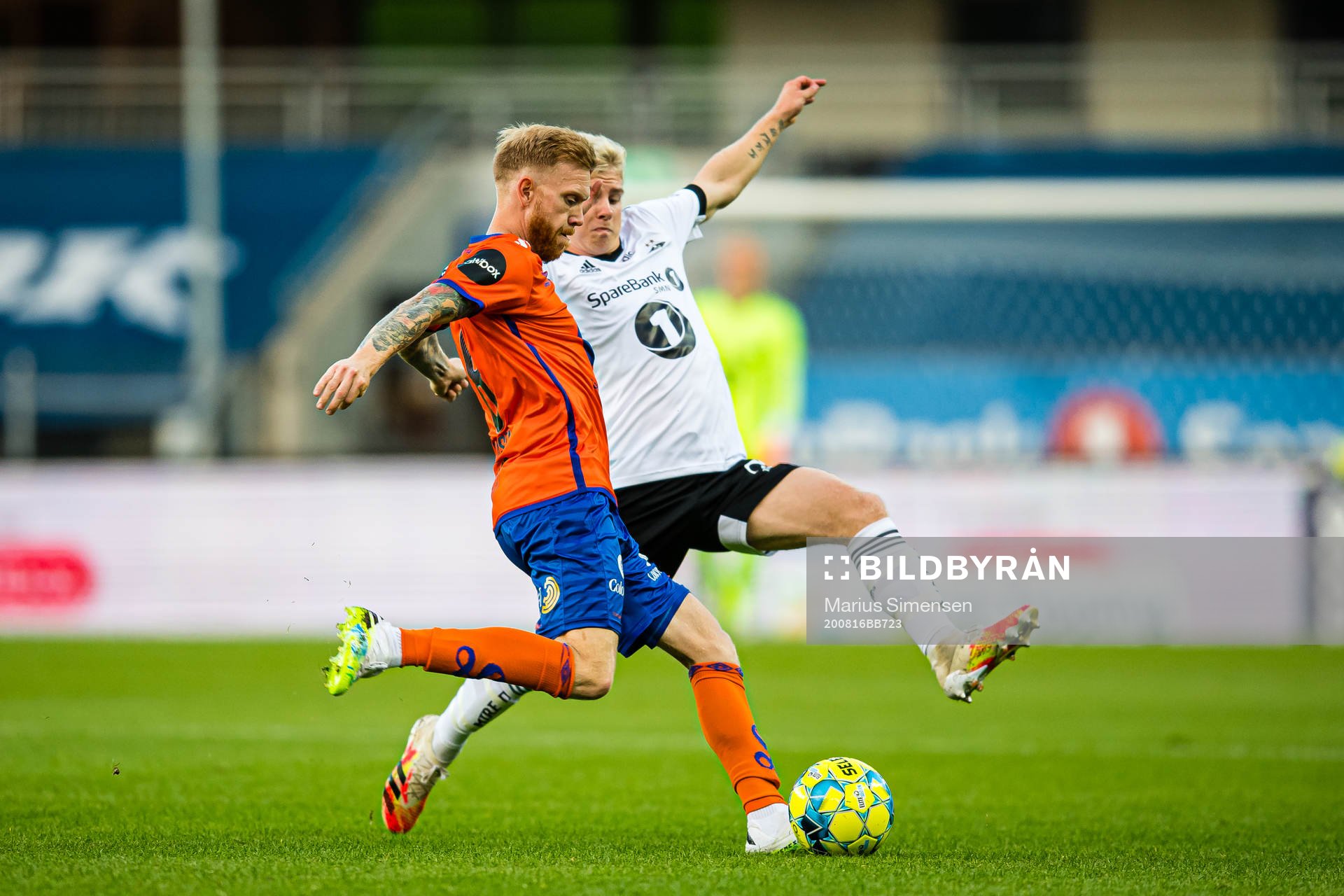 Fredrik Kjernmoen Carlsen of Aalesund and Edvard Sandvik