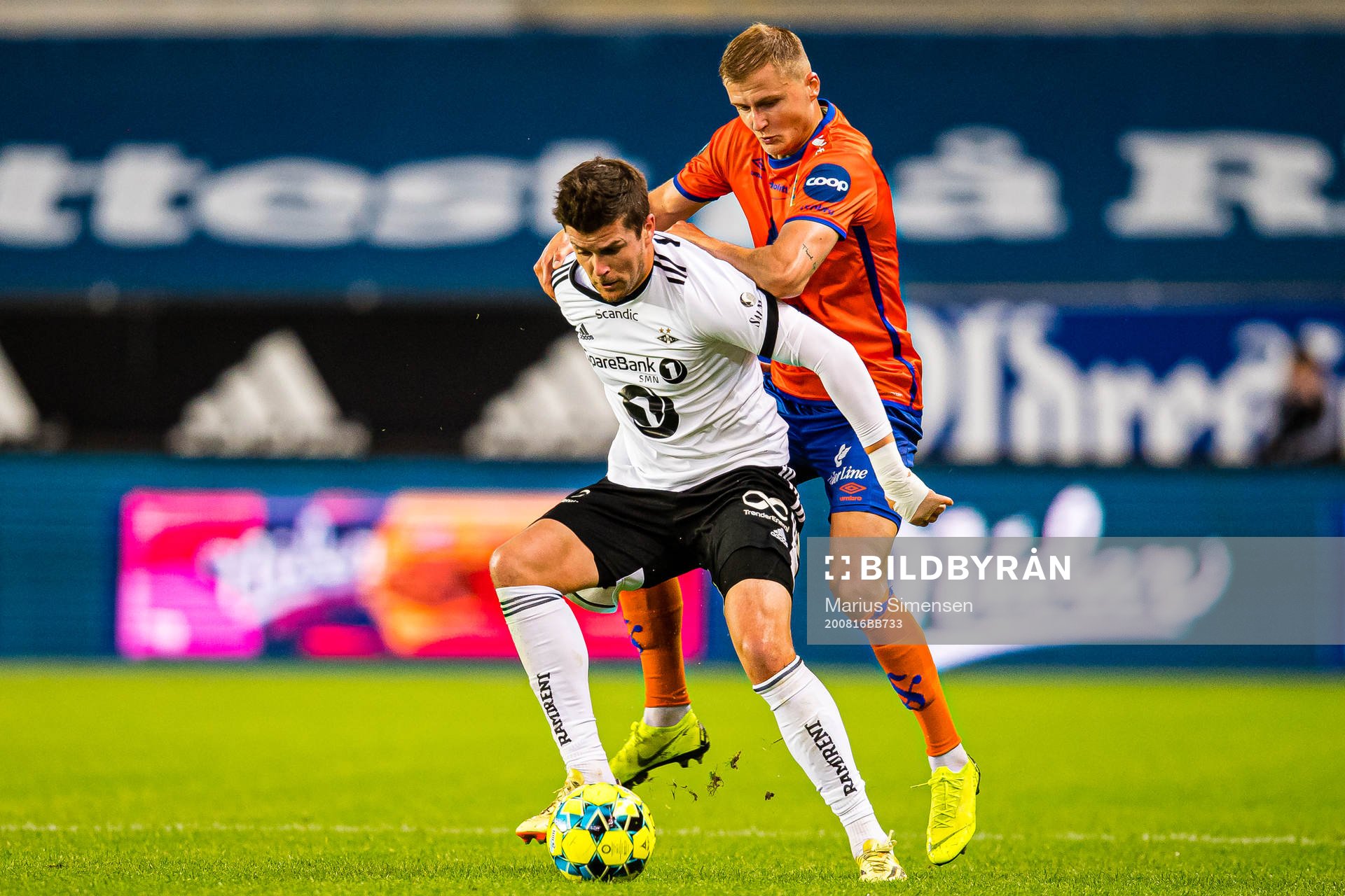 Pål Andre Helland of Rosenborg and David Kristjan Olafsson