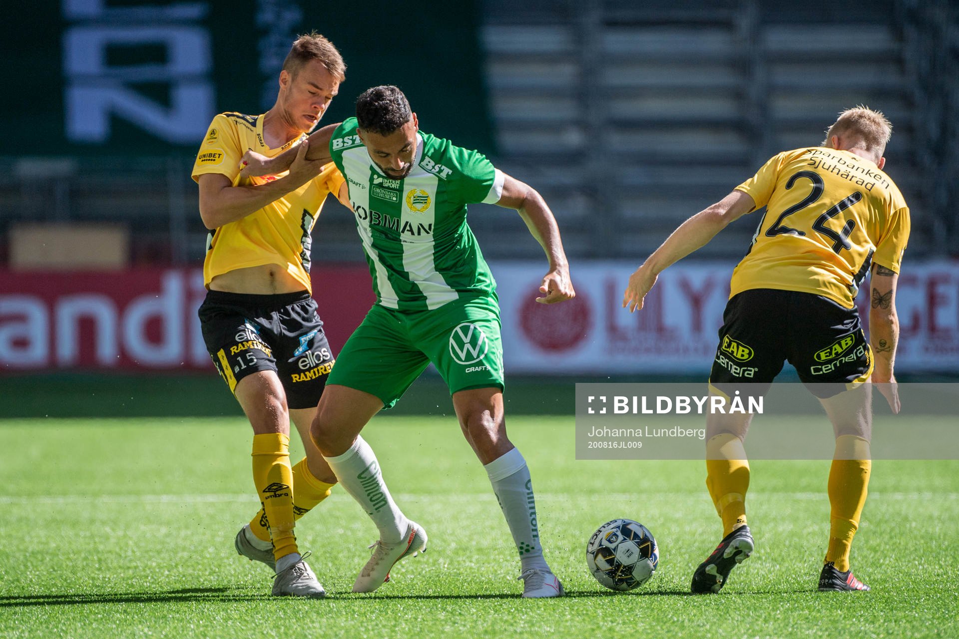 Hammarbys Imad Khalili mot Elfsborgs Leo Väisänen och