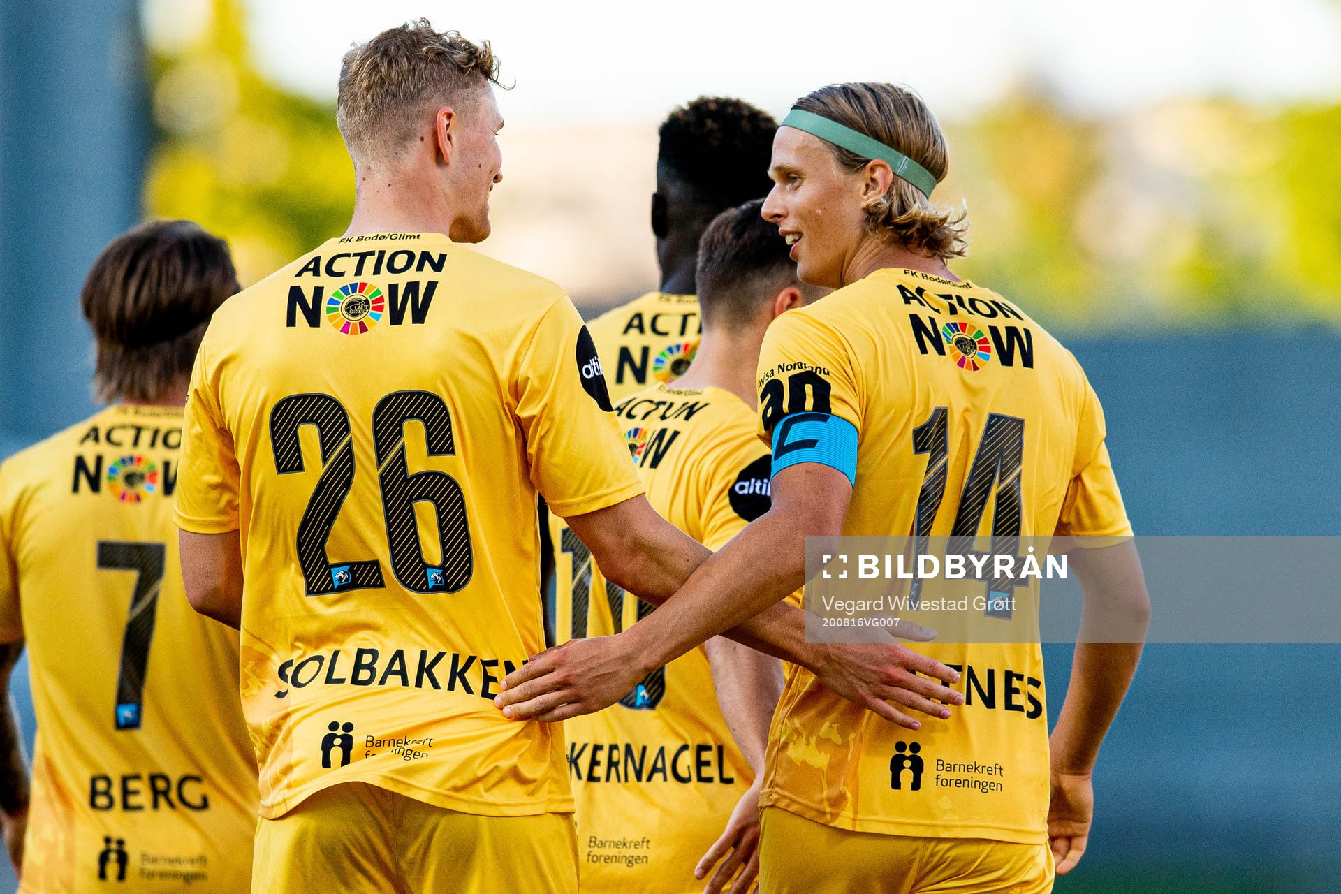Ulrik Saltnes of Bodø/Glimt celebrates with teammate Ola