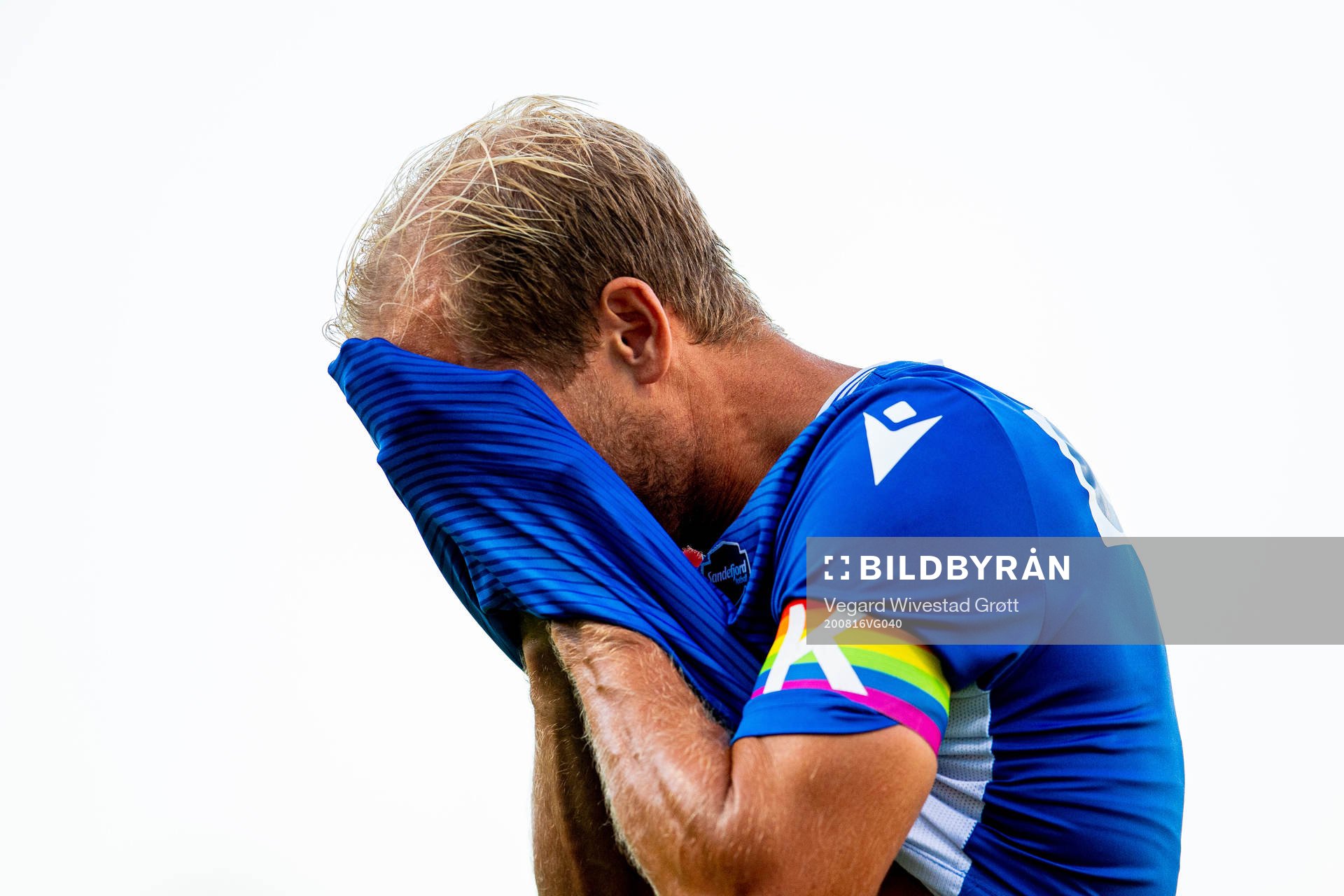 Lars Grorud of Sandefjord looks dejected
