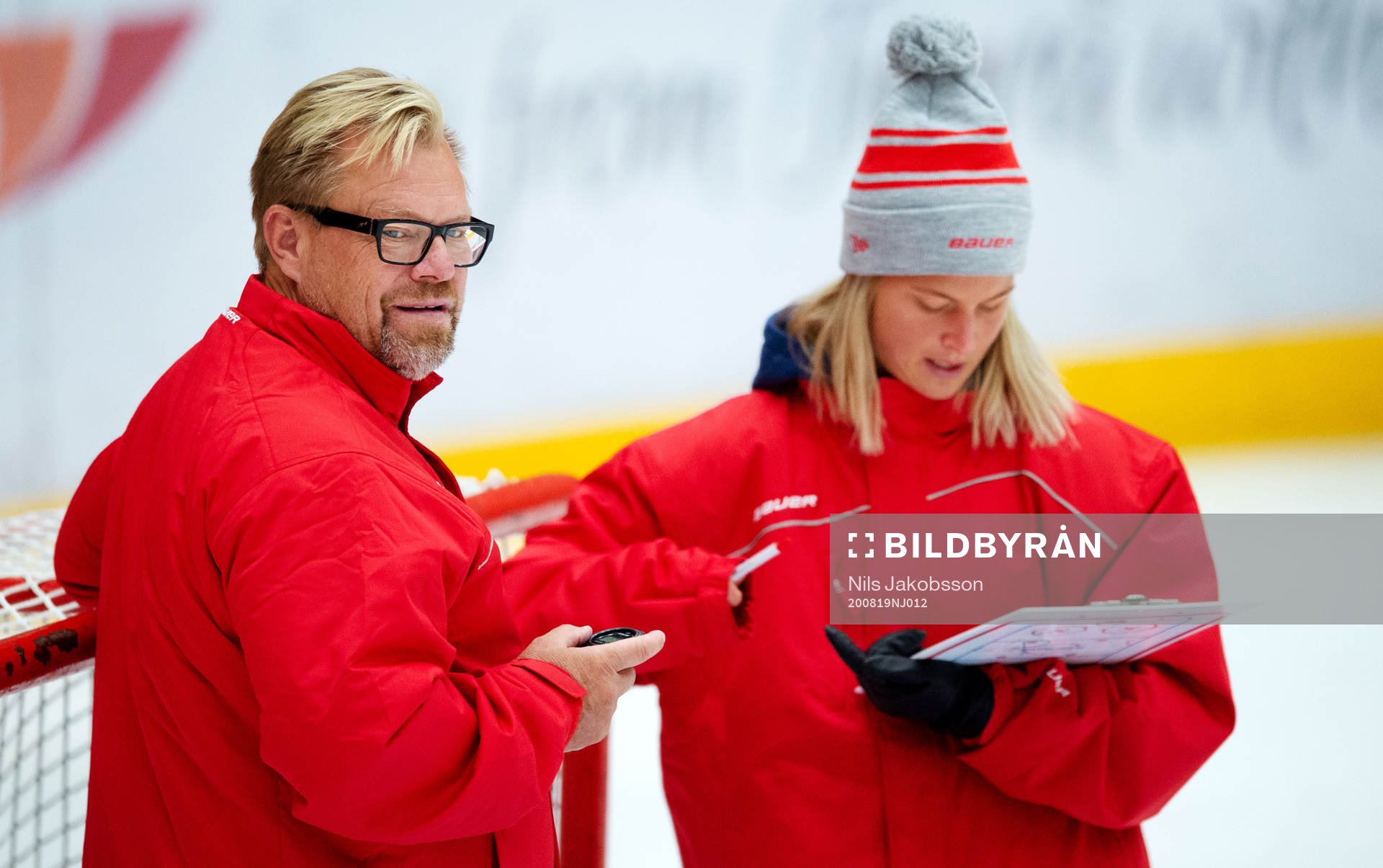 Timrås materialförvaltare Anders Huss och fystränare