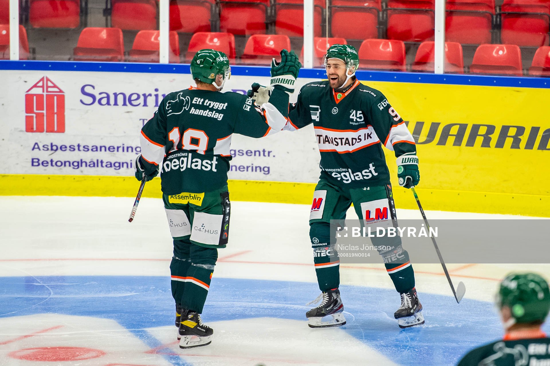 Kristianstads Kevin Wennström jublar