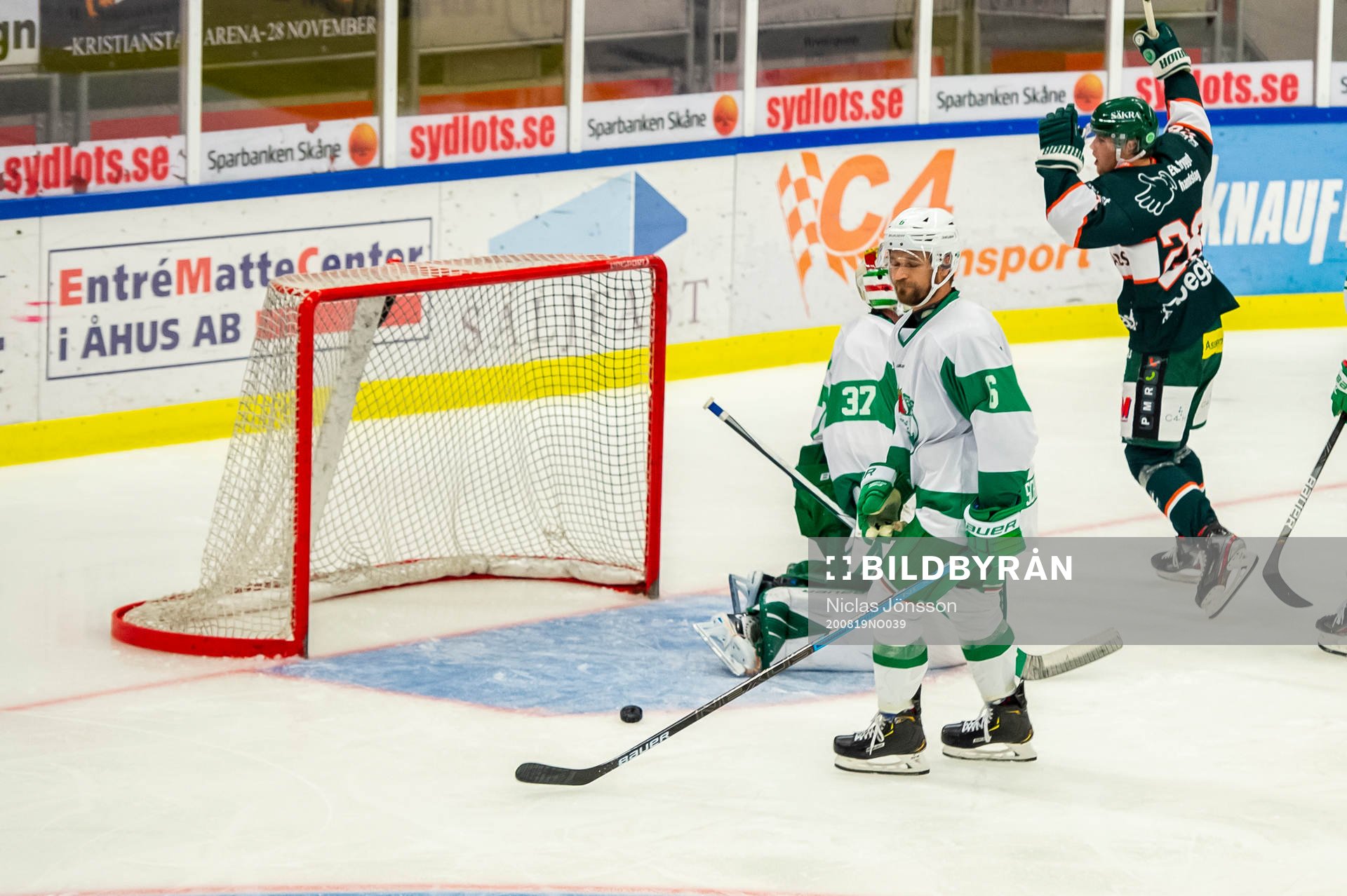 Kristianstads Joel Wahlgren jublar