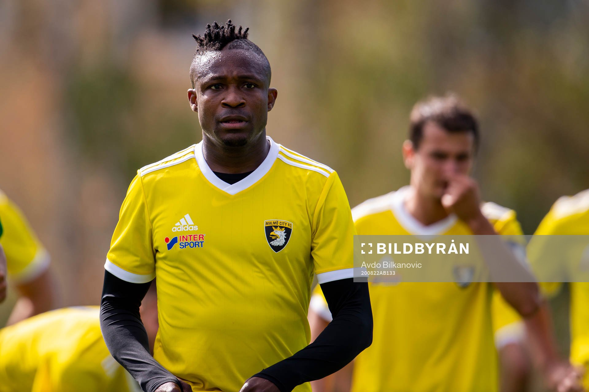 Malmö Citys Steven Gabriel under fotbollsmatchen i division 3 Södra Götaland mellan Högaborg och Malmö City den 22 augusti 2020 i Helsingborg.
