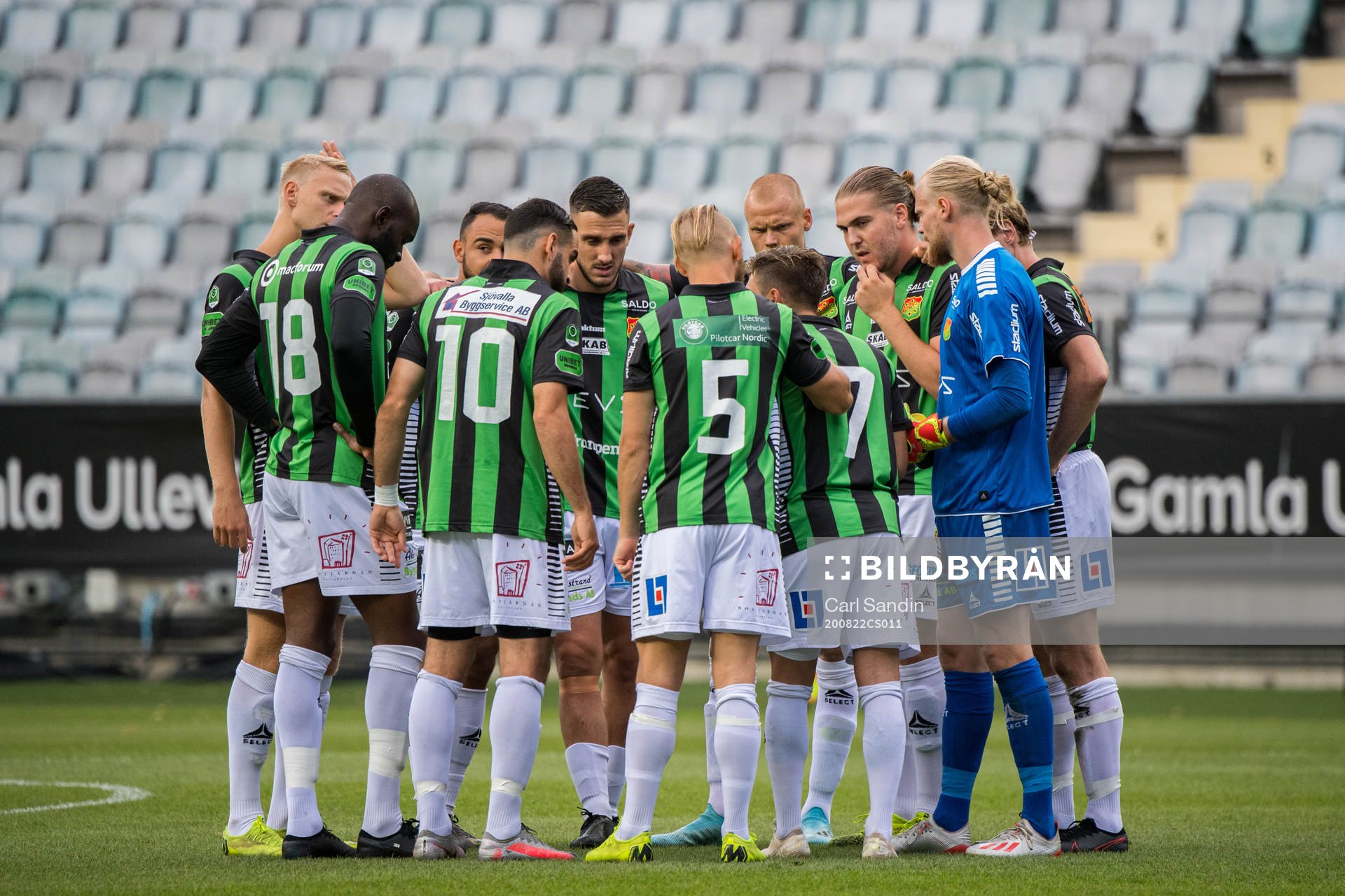 GAIS spelare samlas