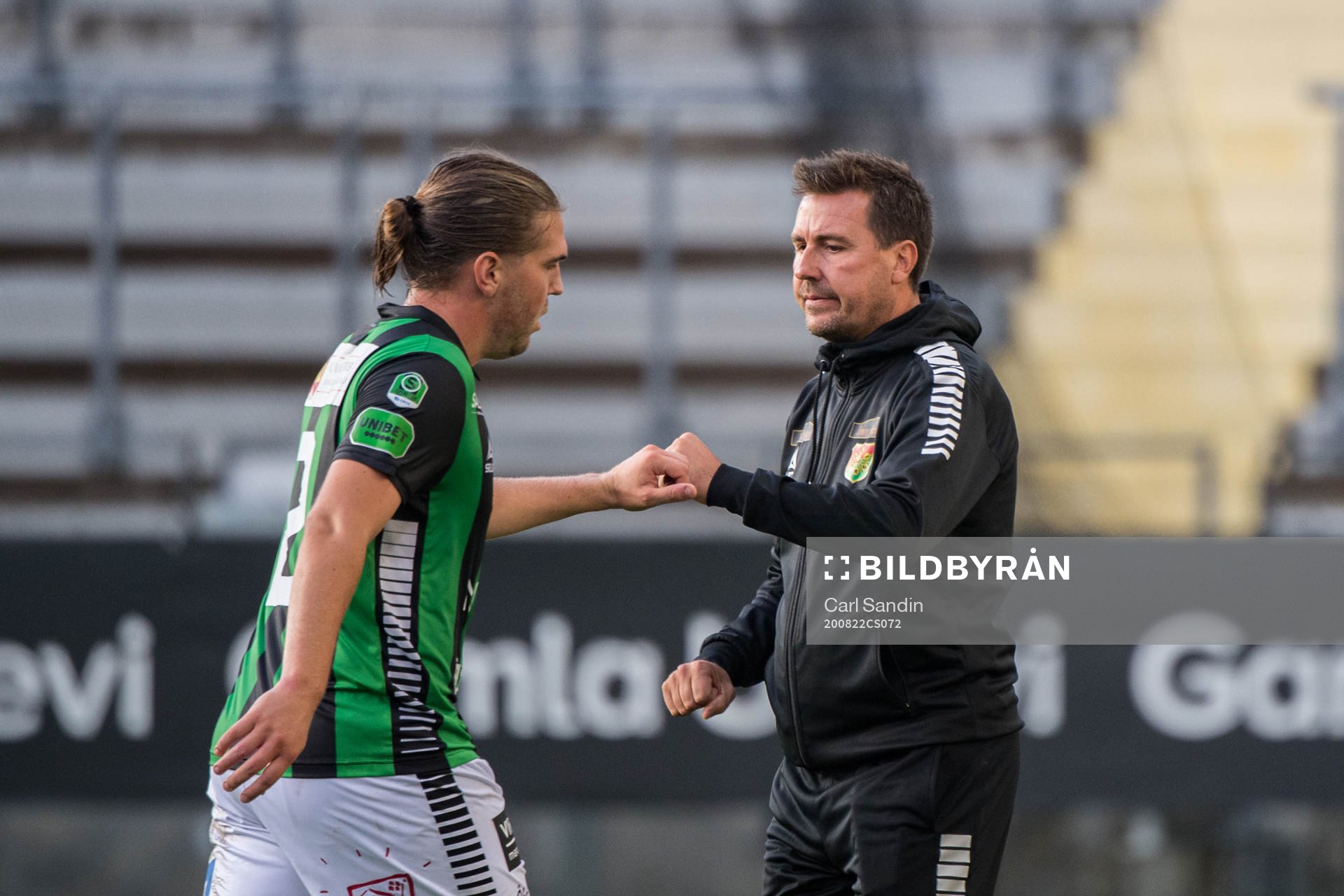 GAIS Charlie Weberg och tränare Stefan Jacobsson