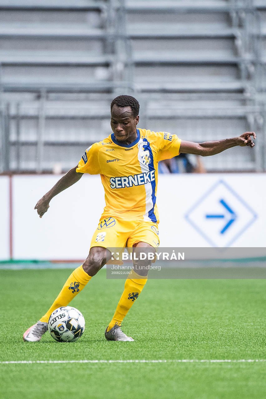 IFK Göteborgs Alhassan Yusuf Abdullahi under fotbollsmatchen i Allsvenskan mellan Djurgården och IFK Göteborg den 22 augusti 2020 i Stockholm.