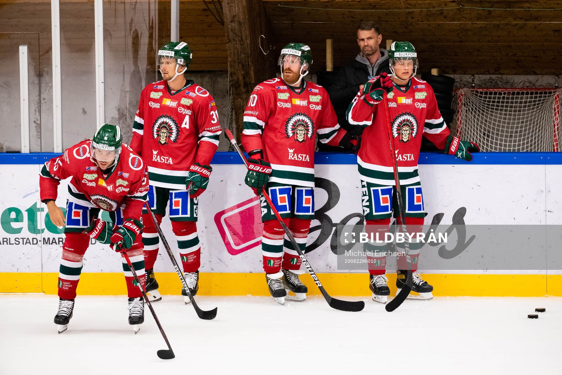 Frölundas Anders Grönlund, Nicklas Lasu, Jens Olsson och