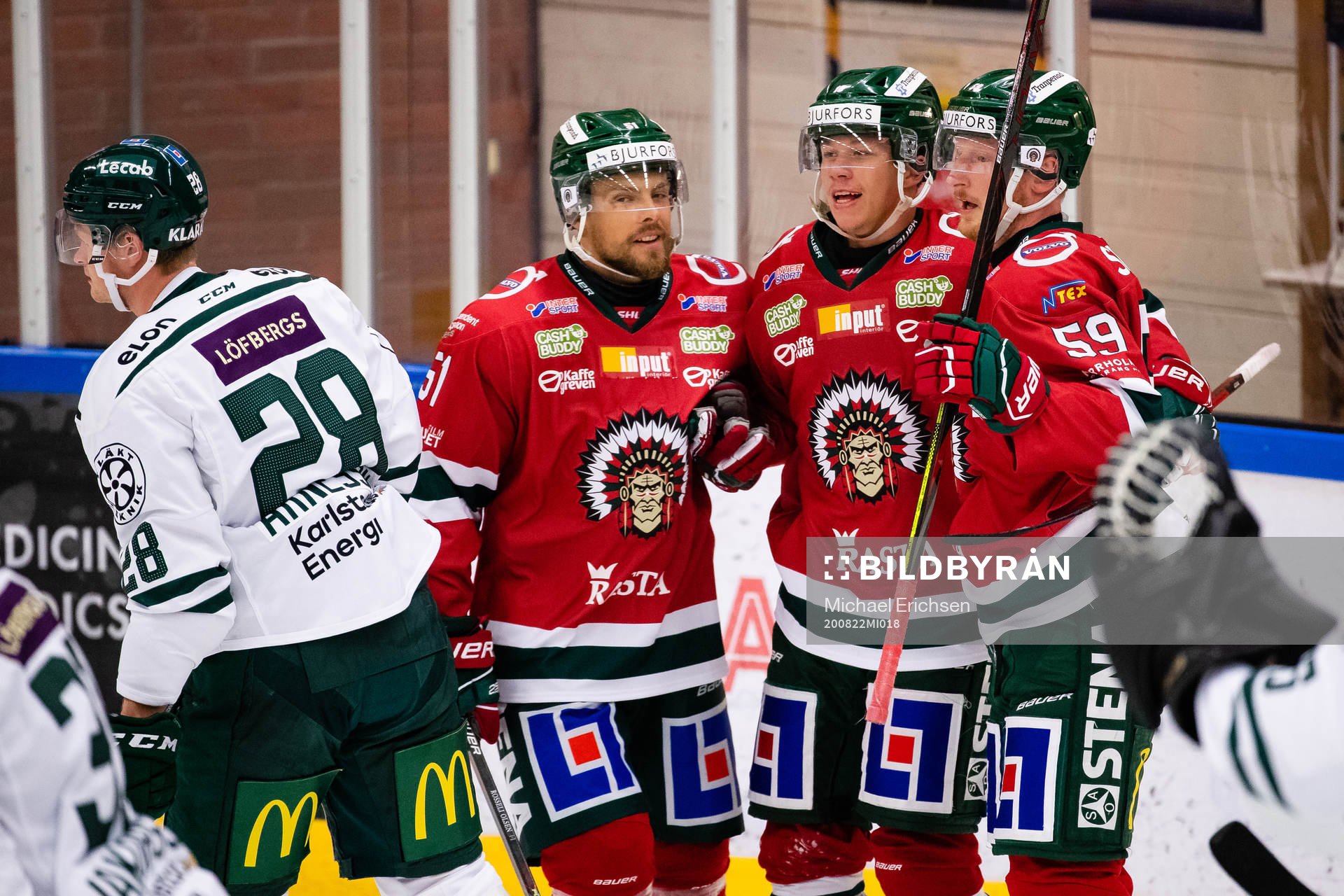 Frölundas Lucas Raymond jublar