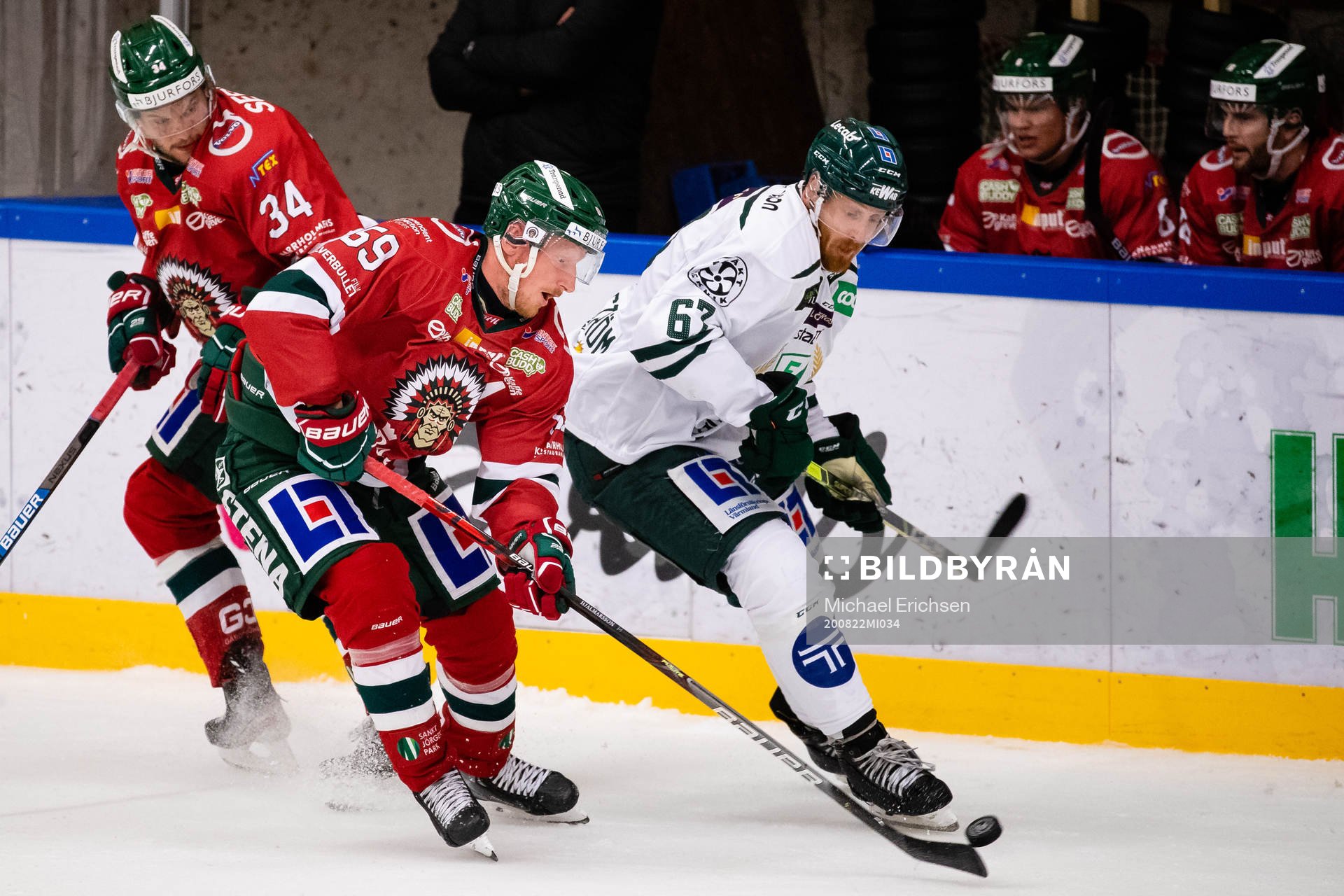 Frölundas Simon Hjalmarsson och Färjestads Pontus