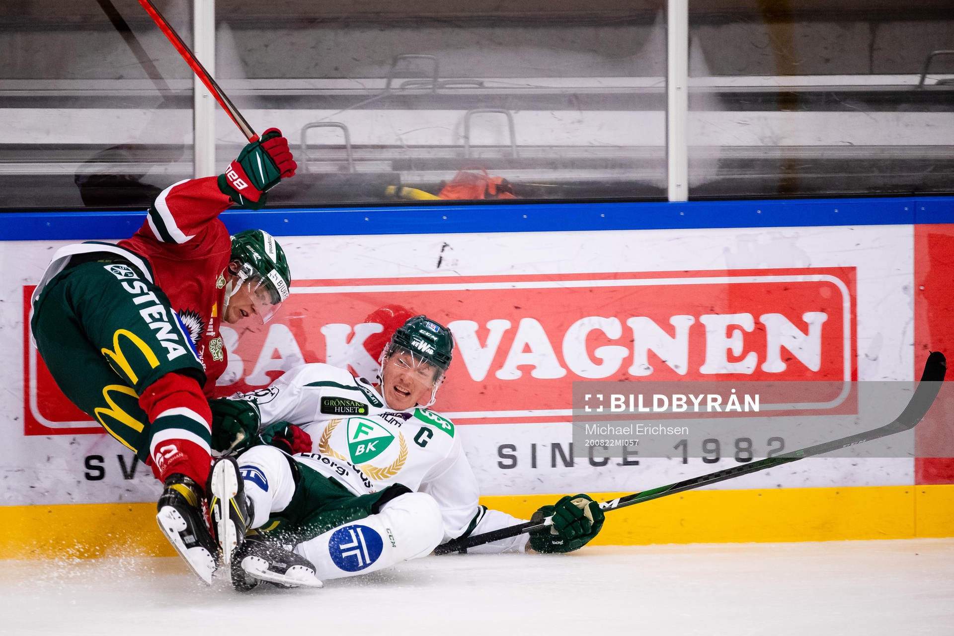 Färjestads Gustav Rydahl och Frölundas Mattias Norlinder