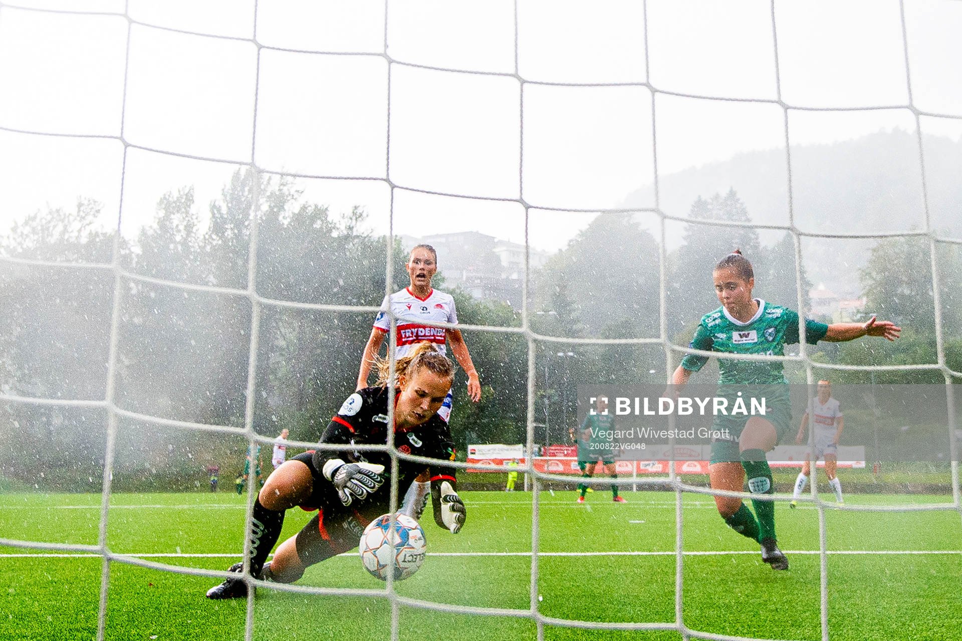 Goalkeeper Oda Marie Bogstad saves an attempt