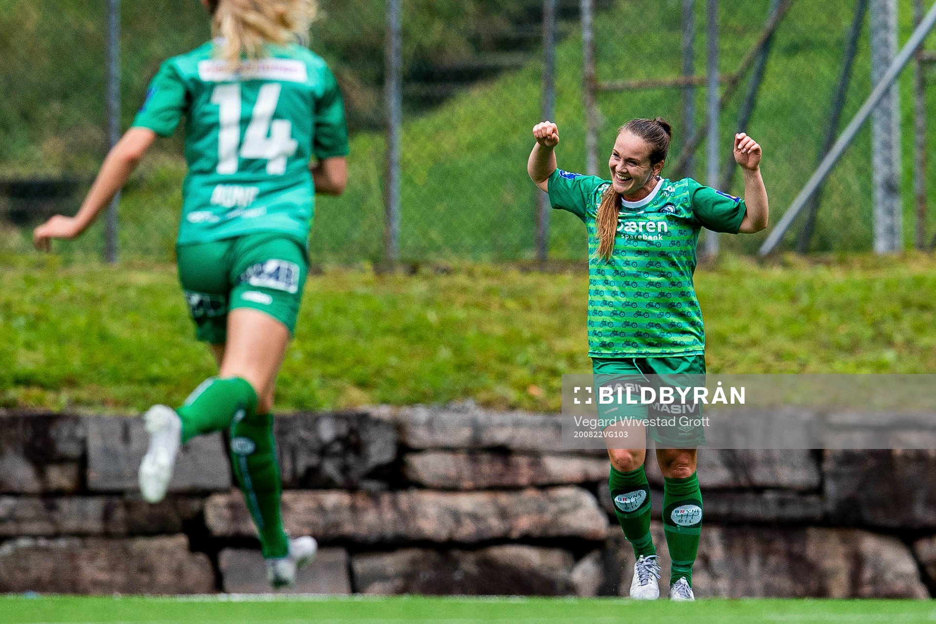 Hege Hansen of Klepp celebrates