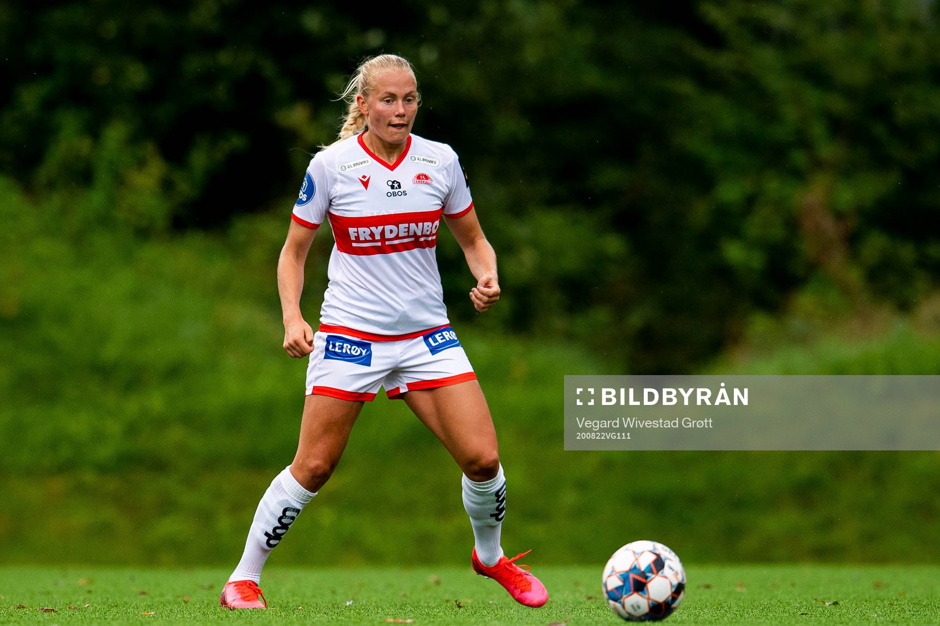 Guro Bergsvand of Sandviken during the Toppserien football match between Sandviken and Klepp on August 22, 2020 in Bergen.