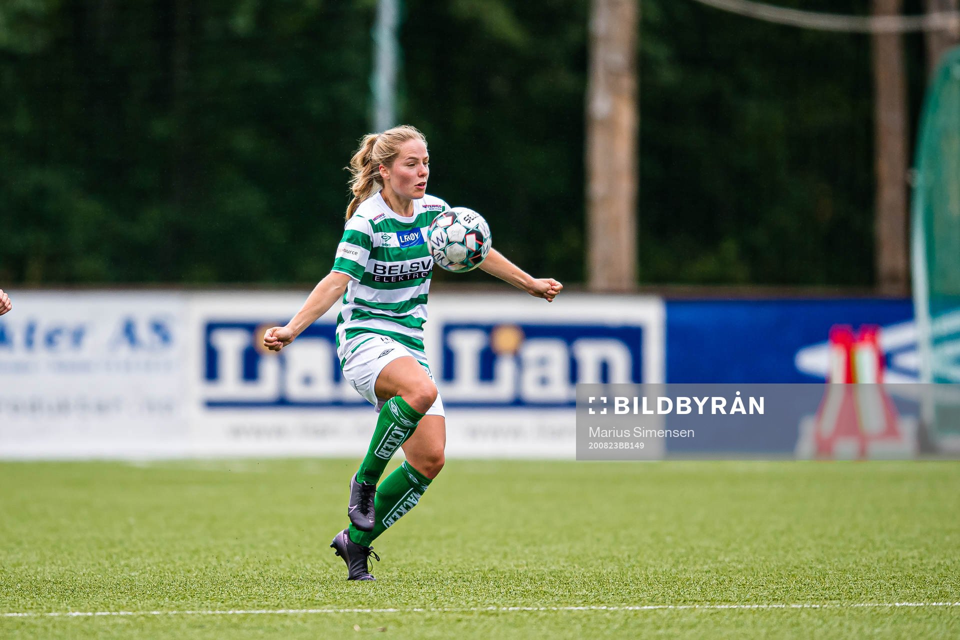 Ingrid Amalie Hoftun Bjerksæter of KIL/Hemne during the 1. divison football match between KIL/Hemne and Fart on August 23, 2020 in Kyrksæterøra.