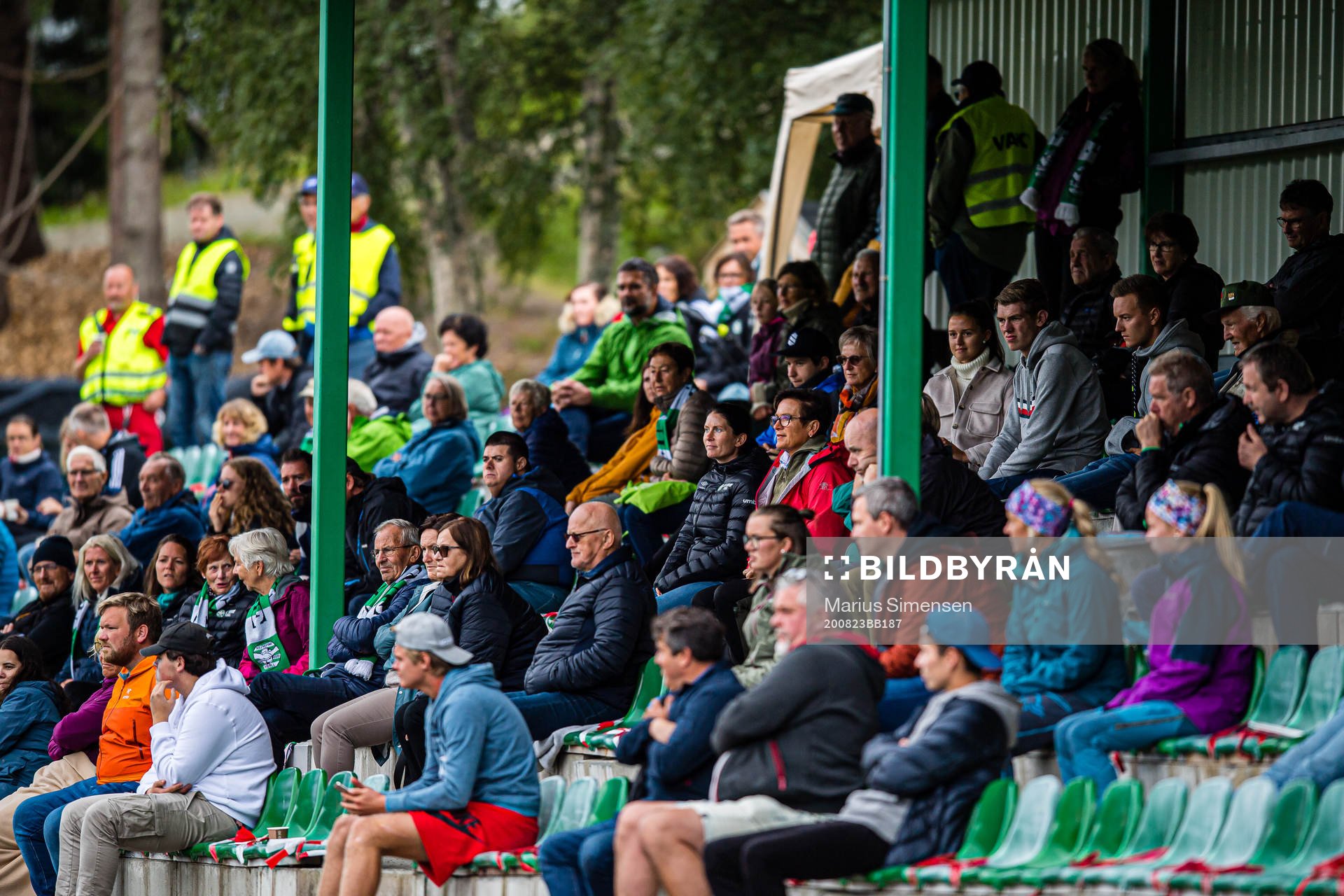 Spectators in the stands