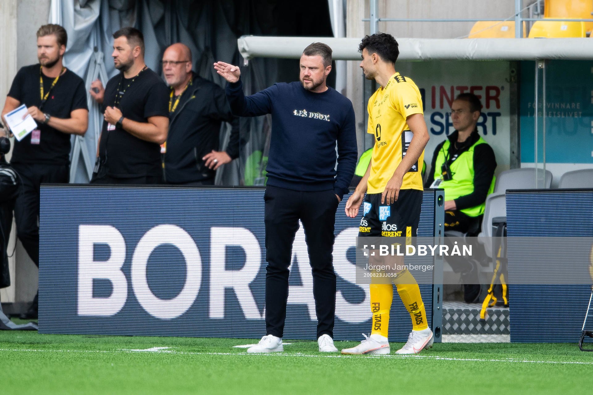 Elfsborgs manager Jimmy Thelin och Deniz Hümmet
