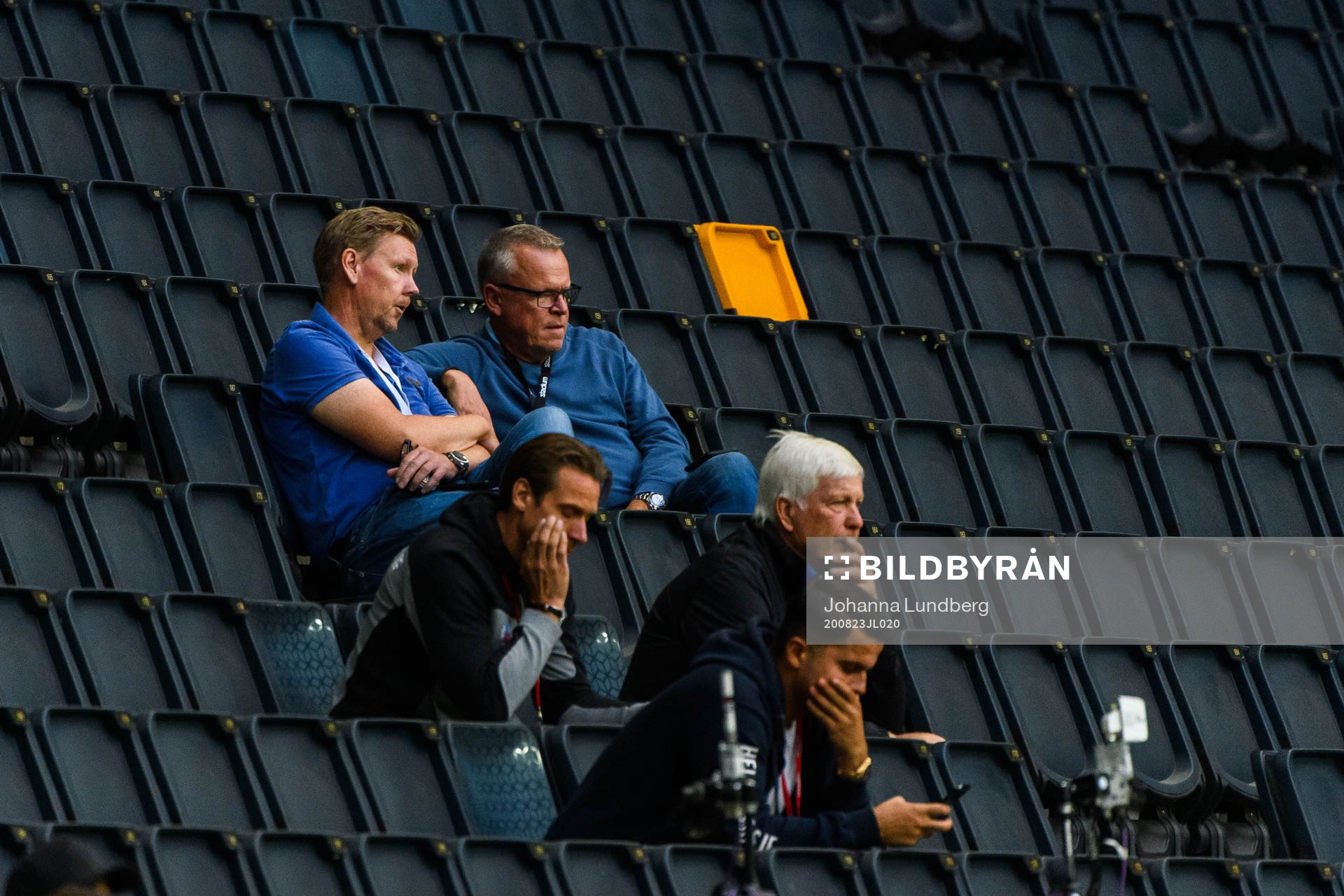 Förbundskapten Janne Andersson och assisterande Peter
