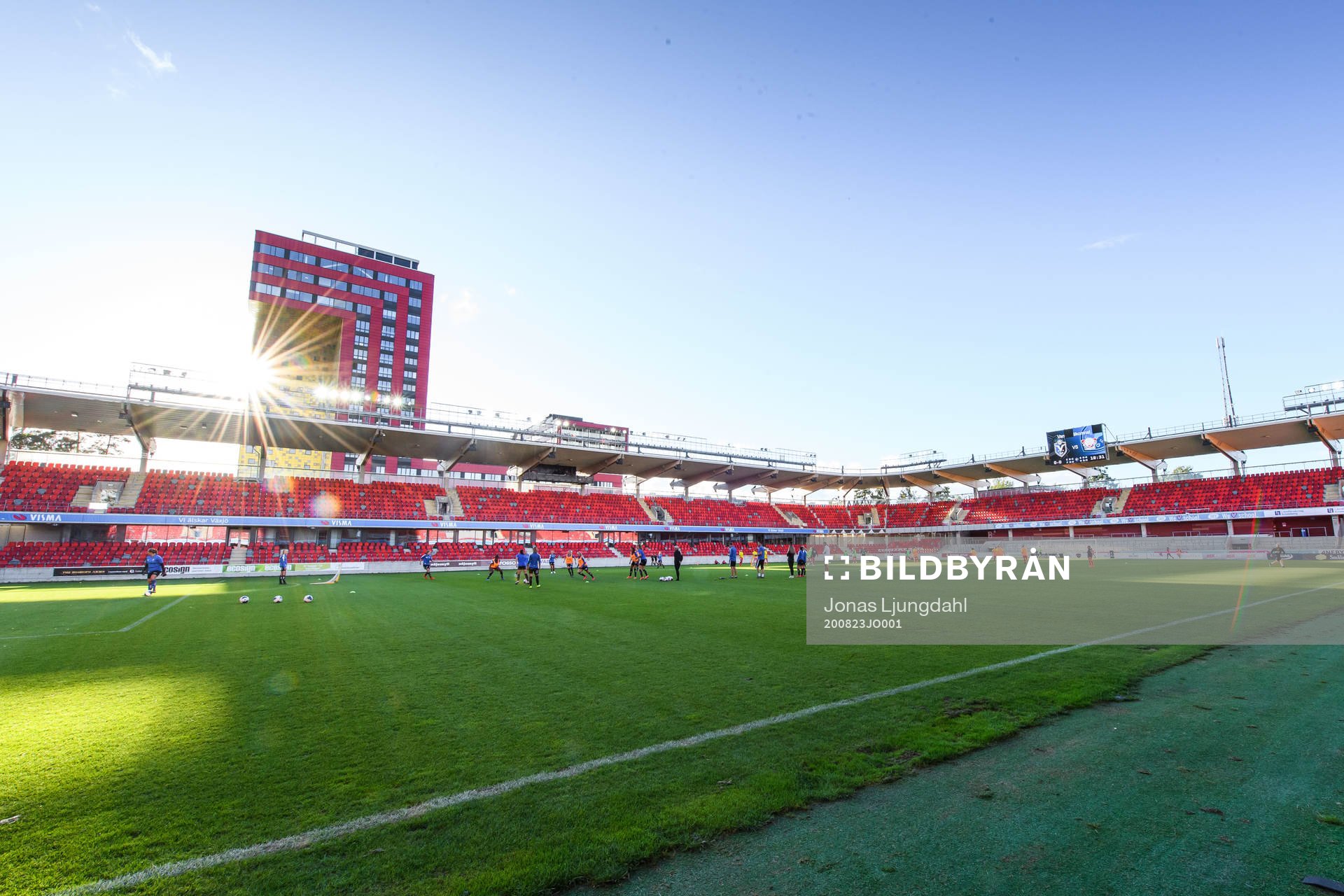 Vy inför fotbollsmatchen i Damallsvenskan mellan Växjö