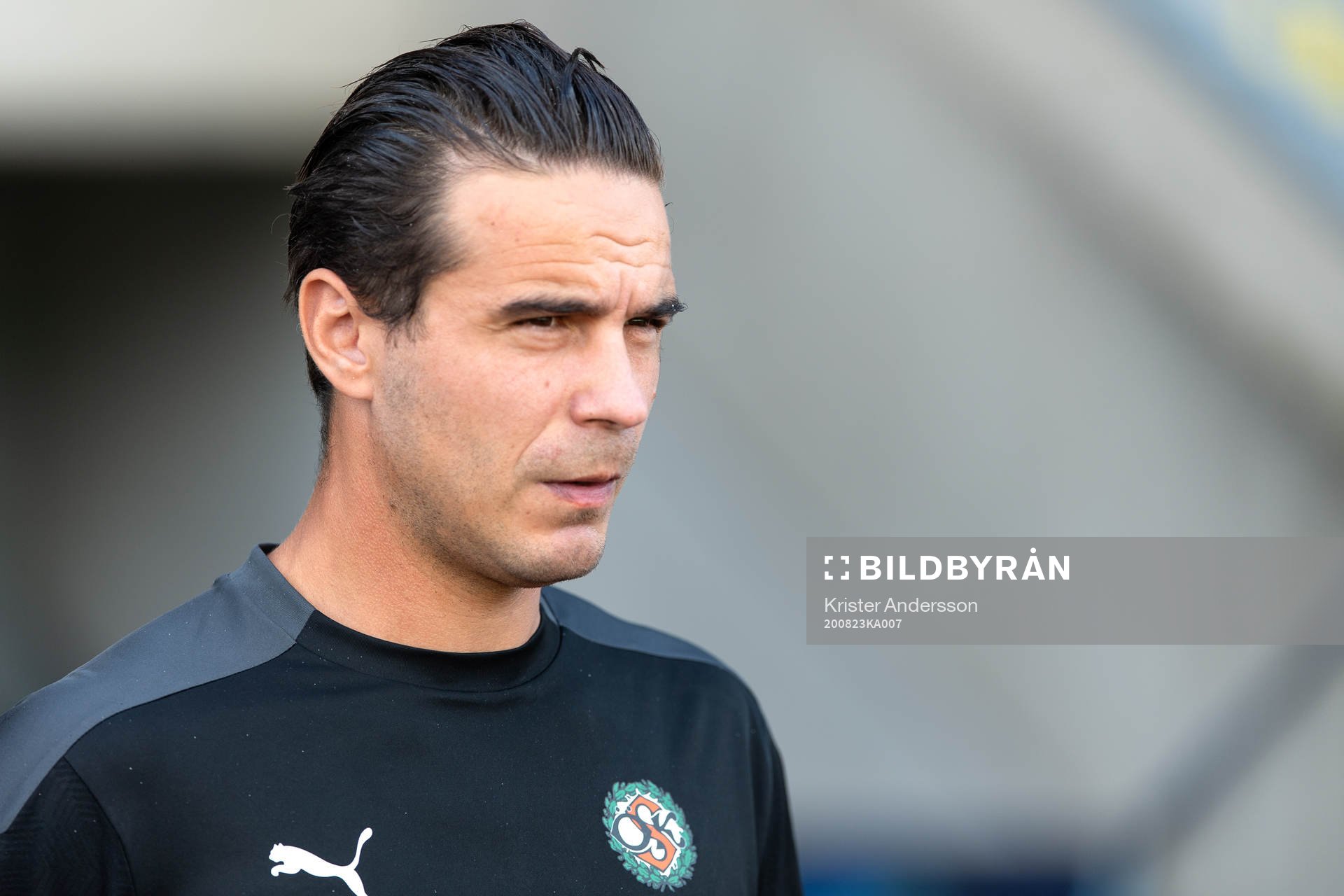 Örebros Nordin Gerzic före fotbollsmatchen i Allsvenskan