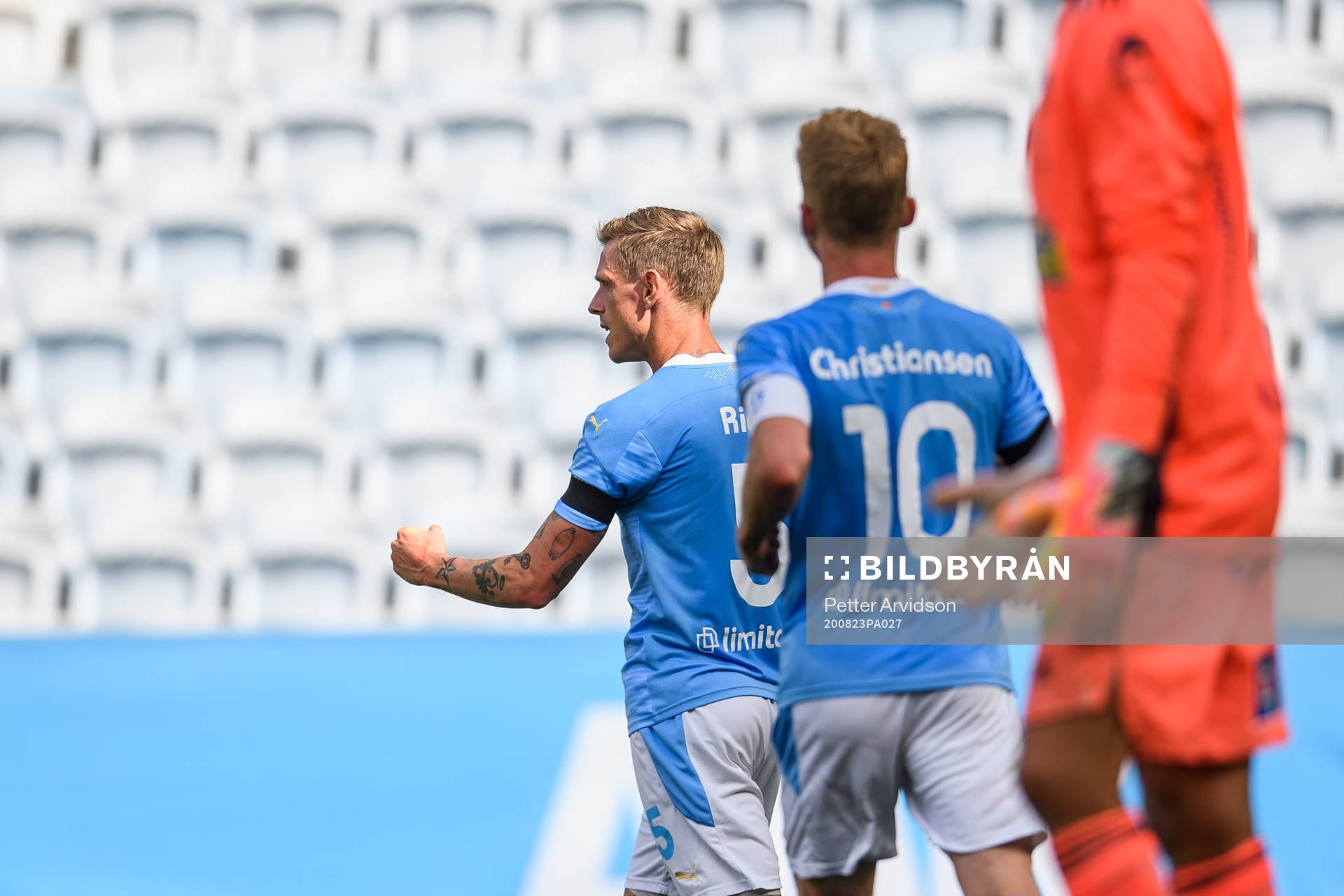 Malmö FFs Sören Rieks jublar med lagkamrater