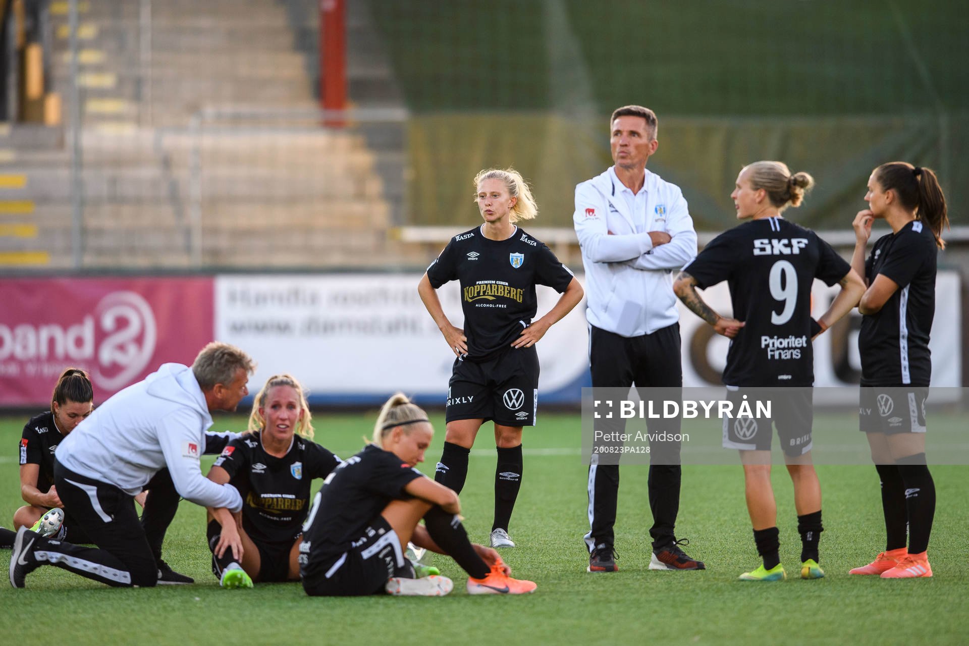 Göteborgs Rebecka Blomqvist deppar med tränare Mats Gren