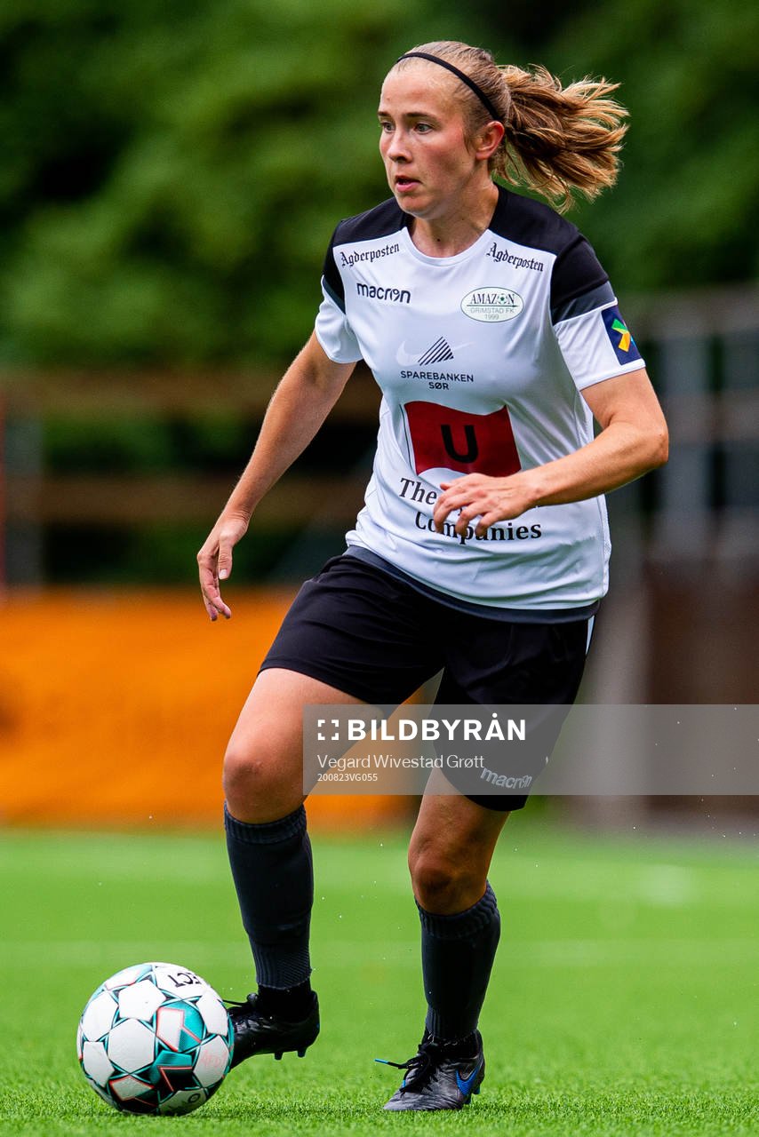 Johanna Salmijärvi of Amazon Grimstad during the 1. division football match between Åsane and Amazon Grimstad on August 23, 2020 in Åsane.