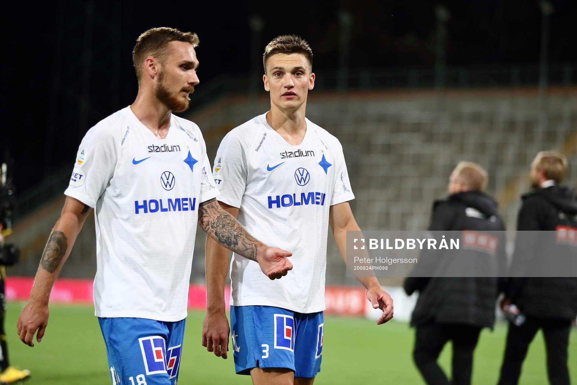 IFK Norrköpings Linus Wahlqvist och Rasmus Stensbæk