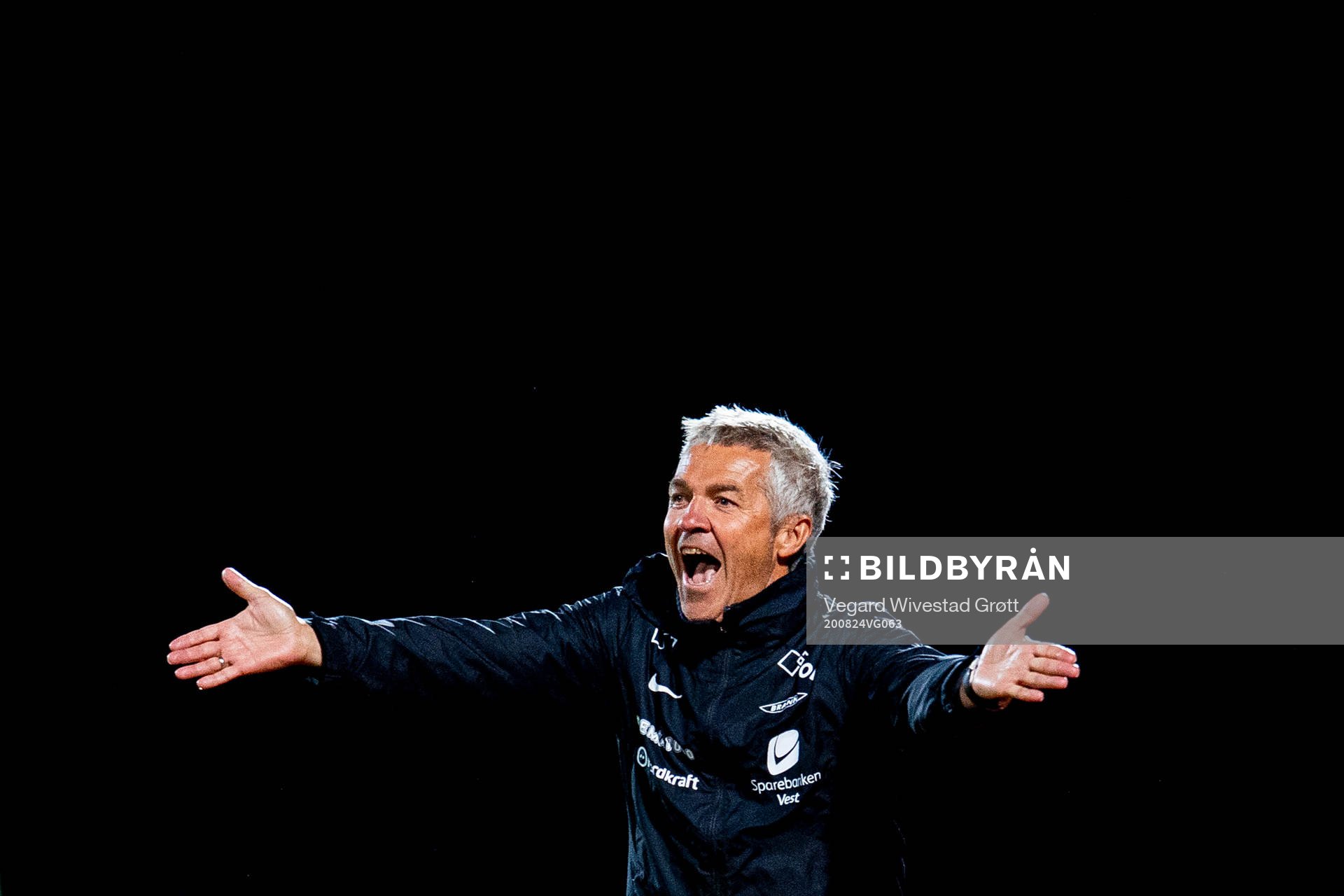 Kåre Ingebrigtsen, head coach of Brann, celebrates