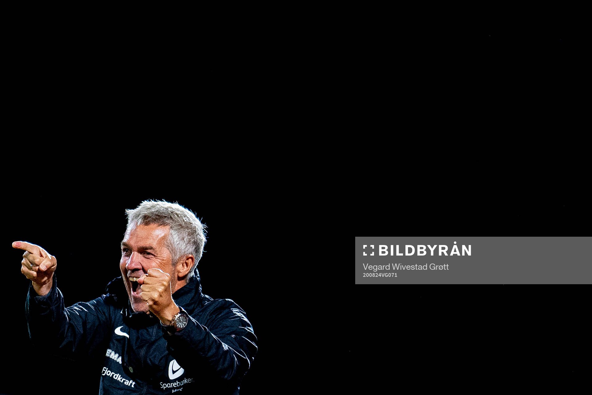 Kåre Ingebrigtsen, head coach of Brann, celebrates