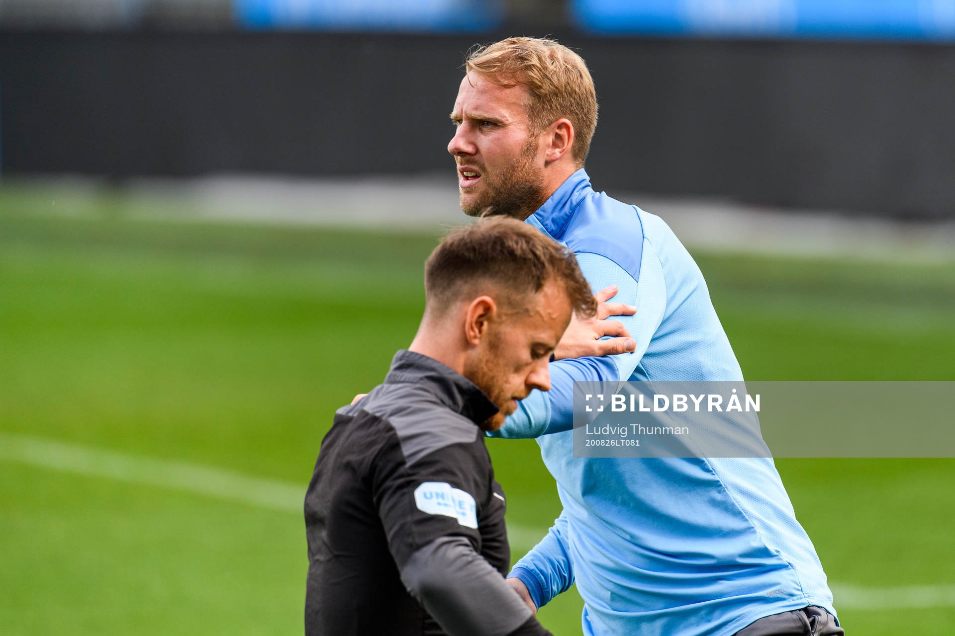 Ola Toivonen and Mark Read, physical trainer