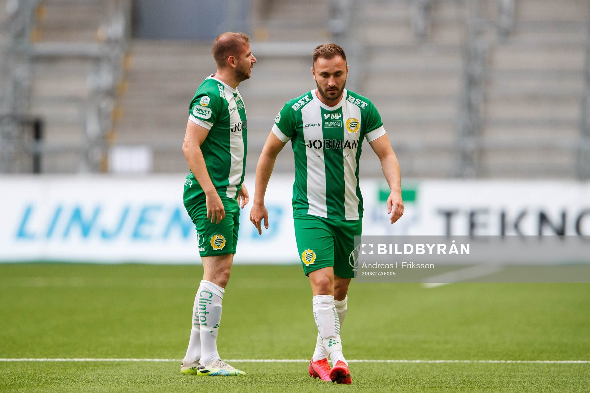 Darijan Bojanic and Muamer Tankovic of Hammarby looks