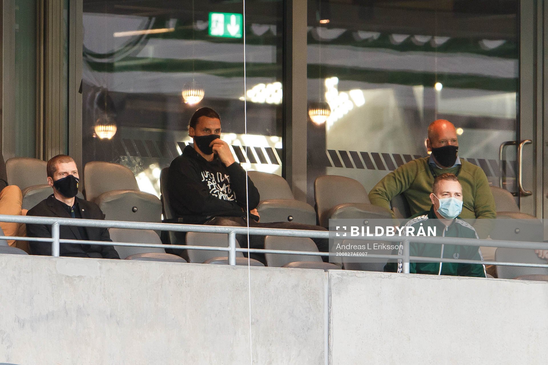 Zlatan Ibrahimovic in the stands