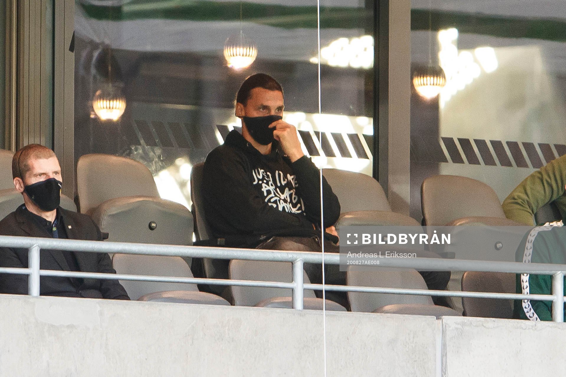 Zlatan Ibrahimovic in the stands