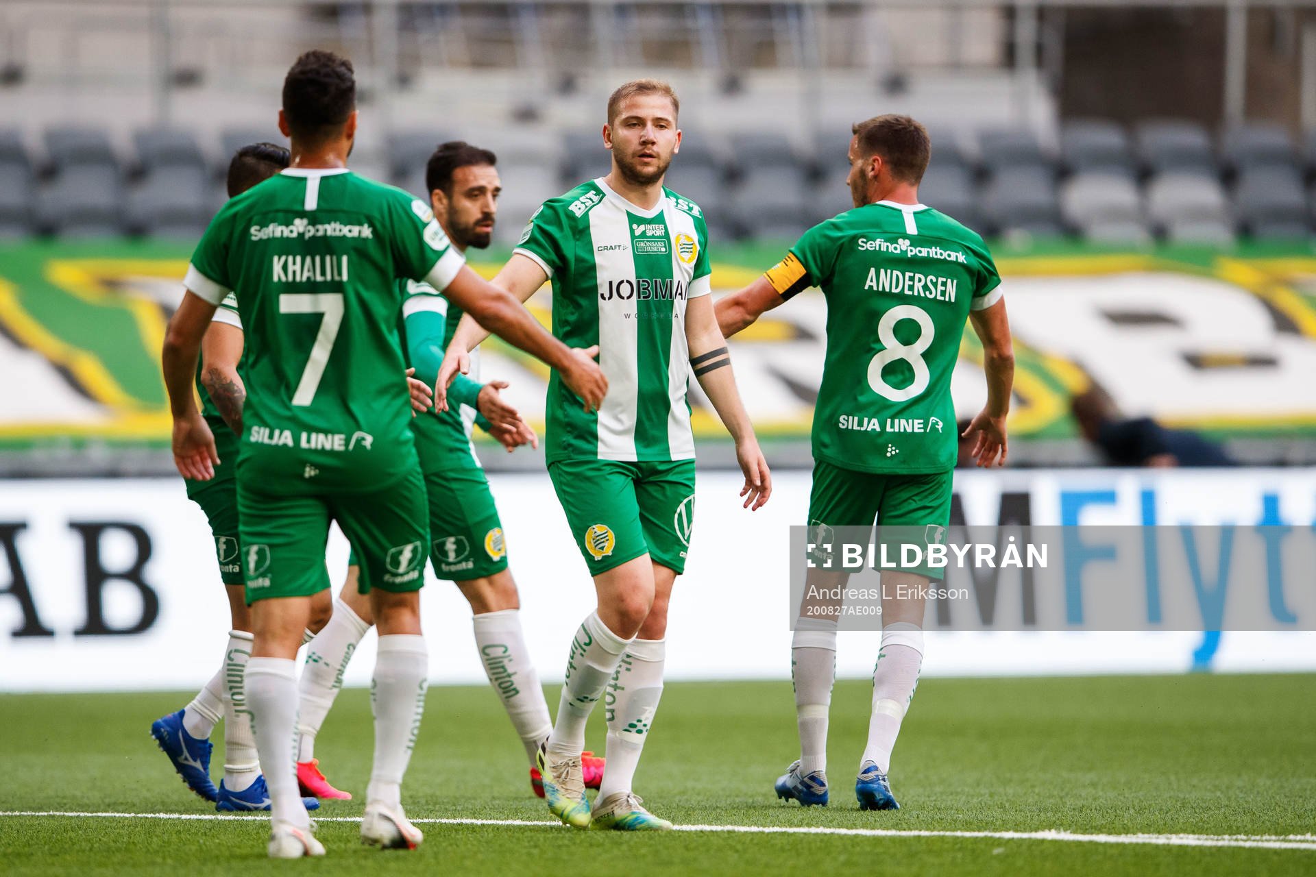 Abdul Khalili celebrate with Imad Khalili, Darijan Bojanic