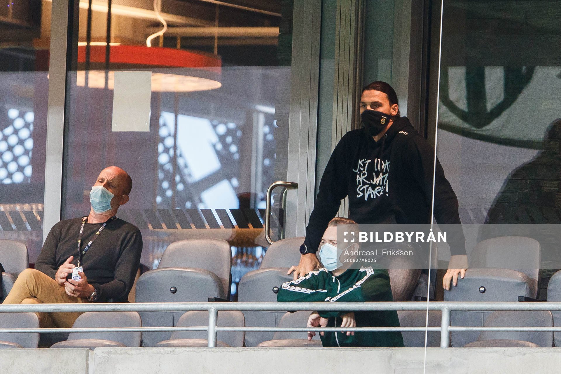 Zlatan Ibrahimovic in the stands