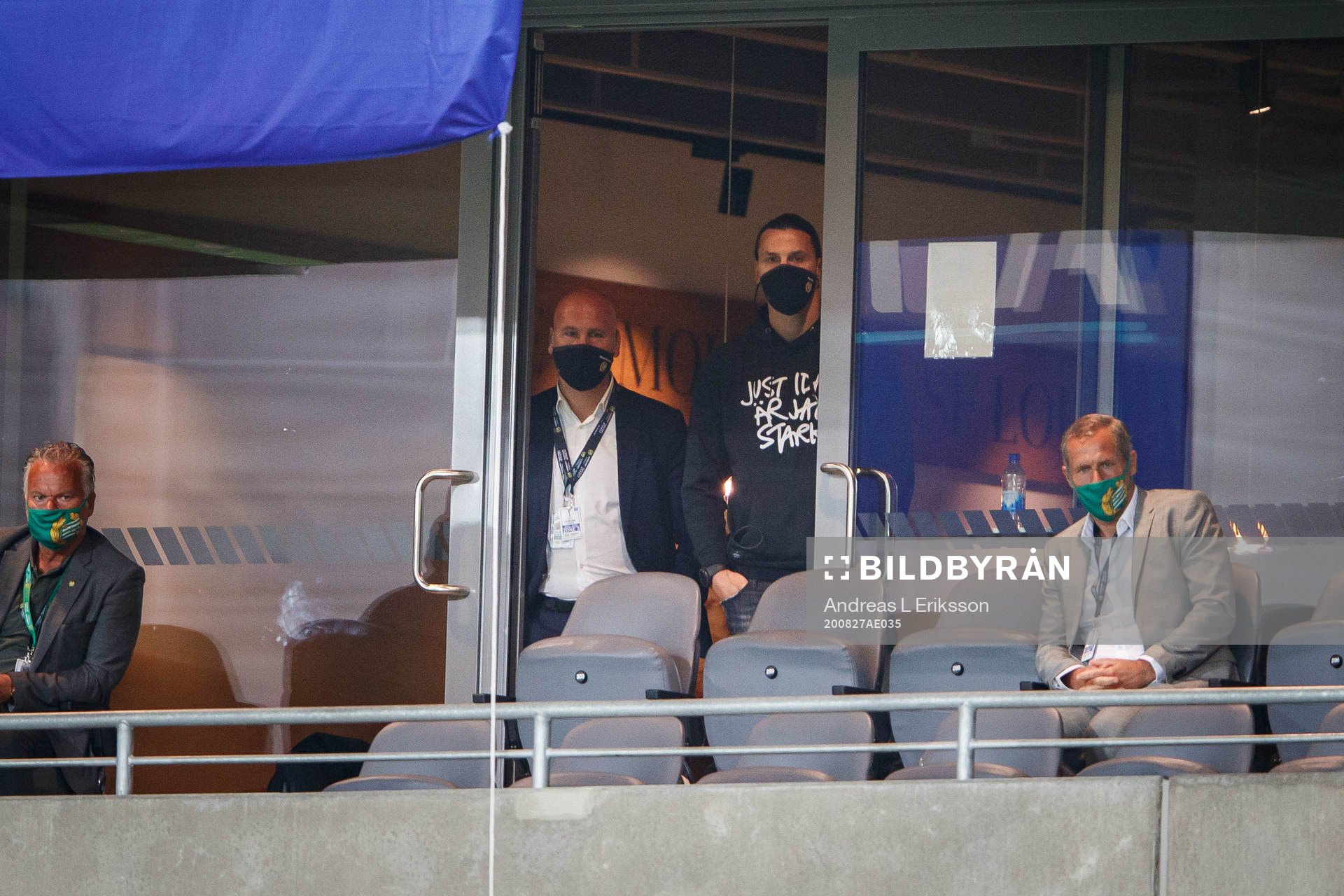 Zlatan Ibrahimovic in the stands