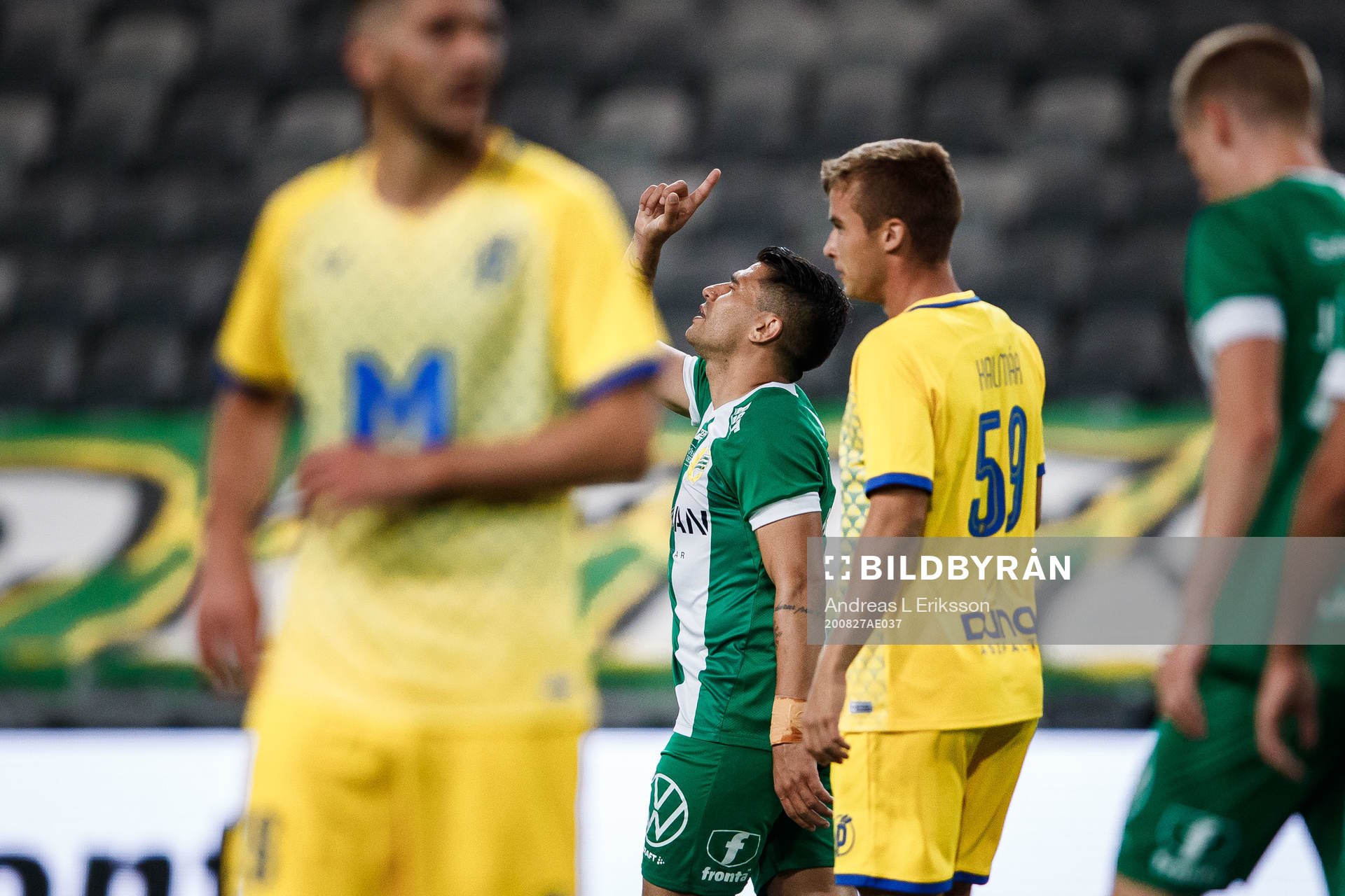 Paulinho of Hammarby celebrates