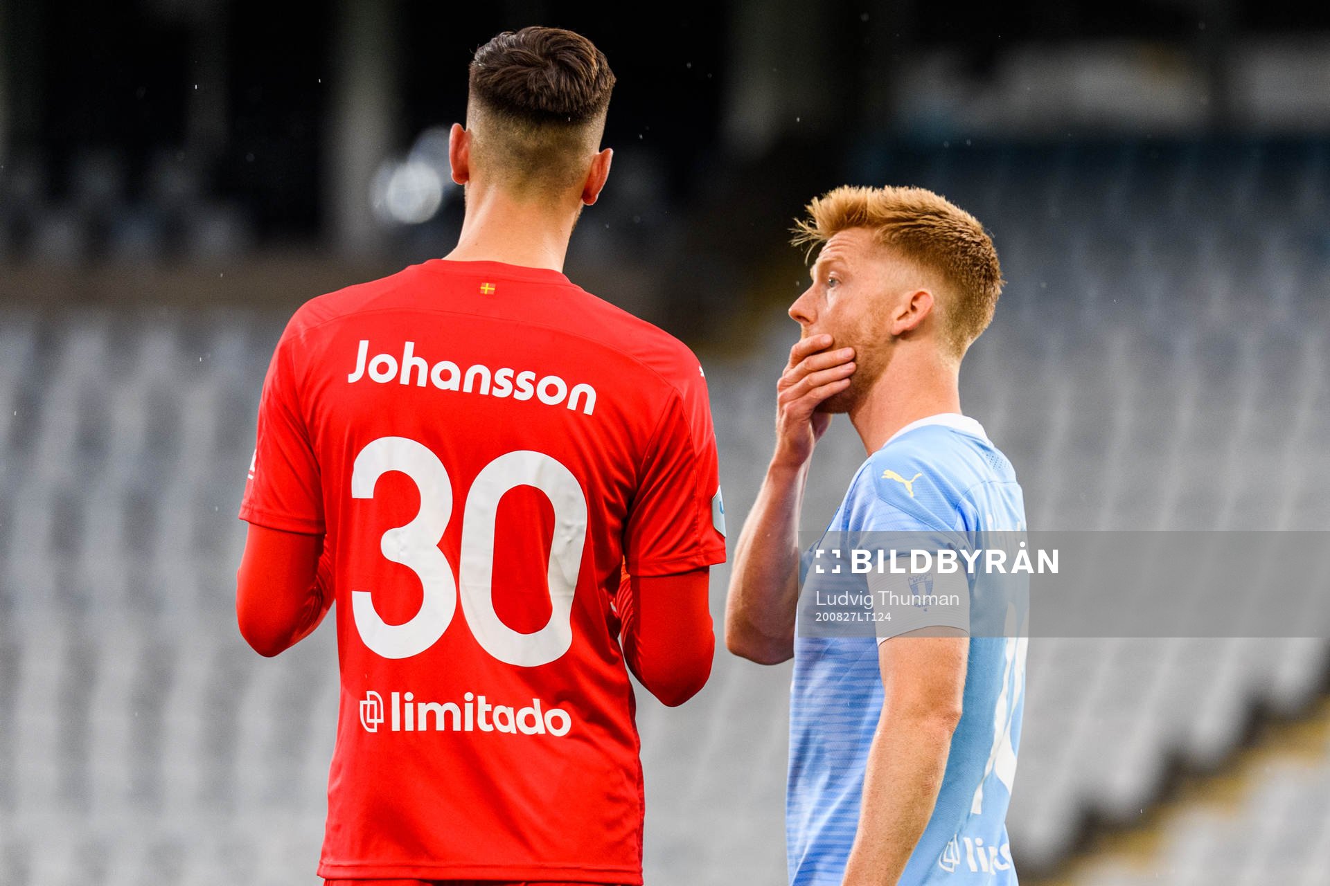 Goalkeeper Marko Johansson and Anders Christiansen